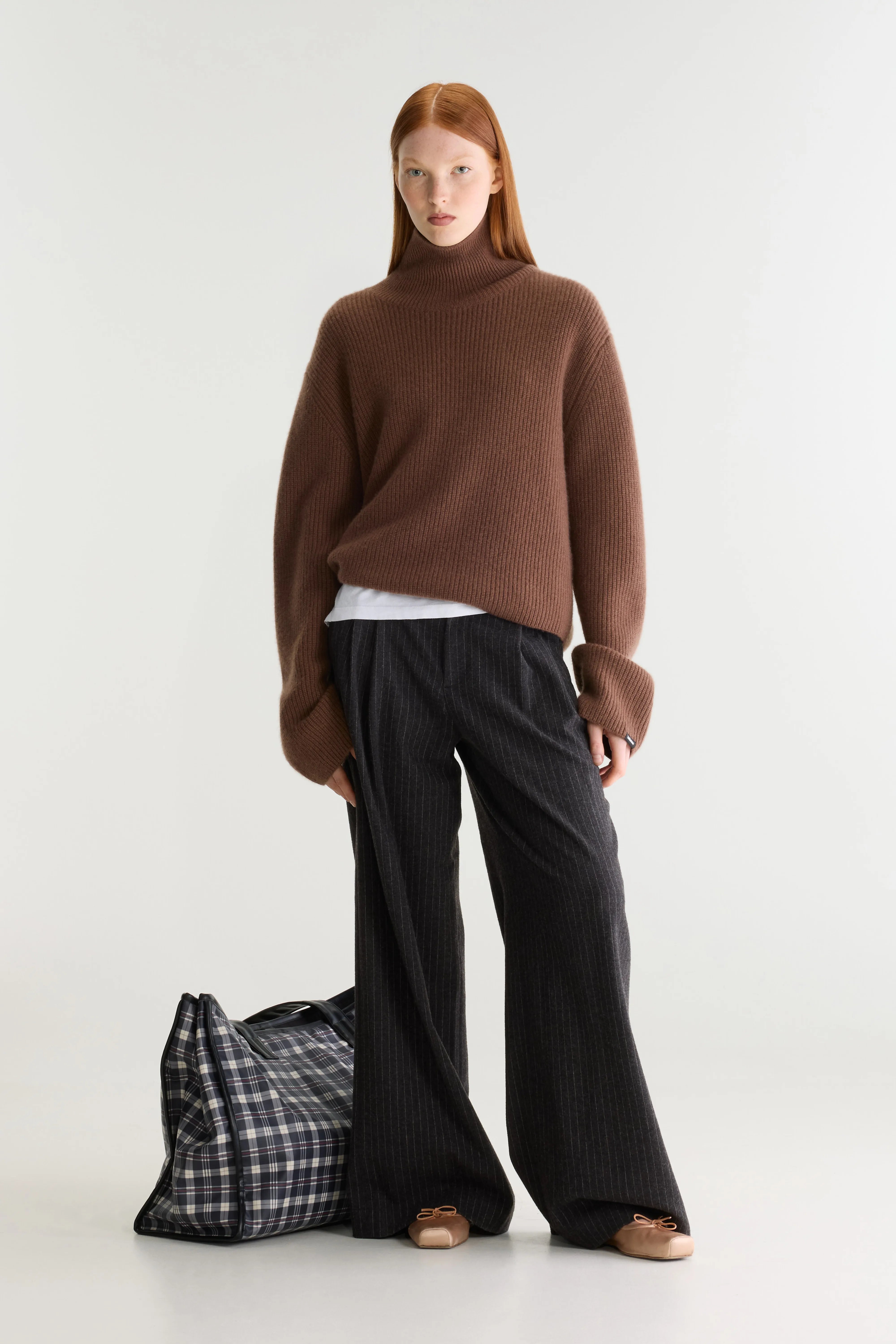 Synin Funnel Neck Cashmere Sweater - Tiramisu For Women | Bellerose