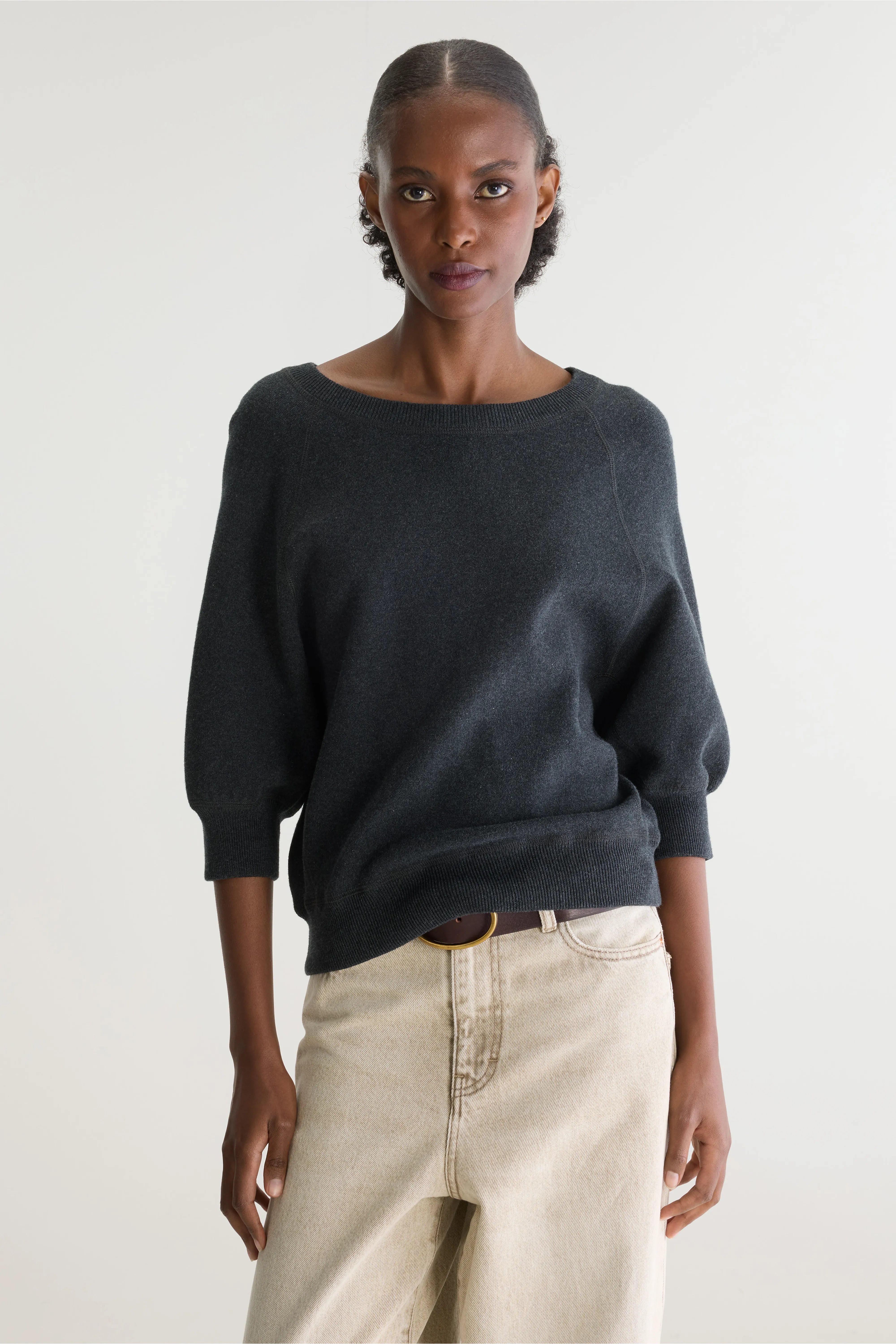 Anglet Crewneck Sweater - Anthracite For Women | Bellerose