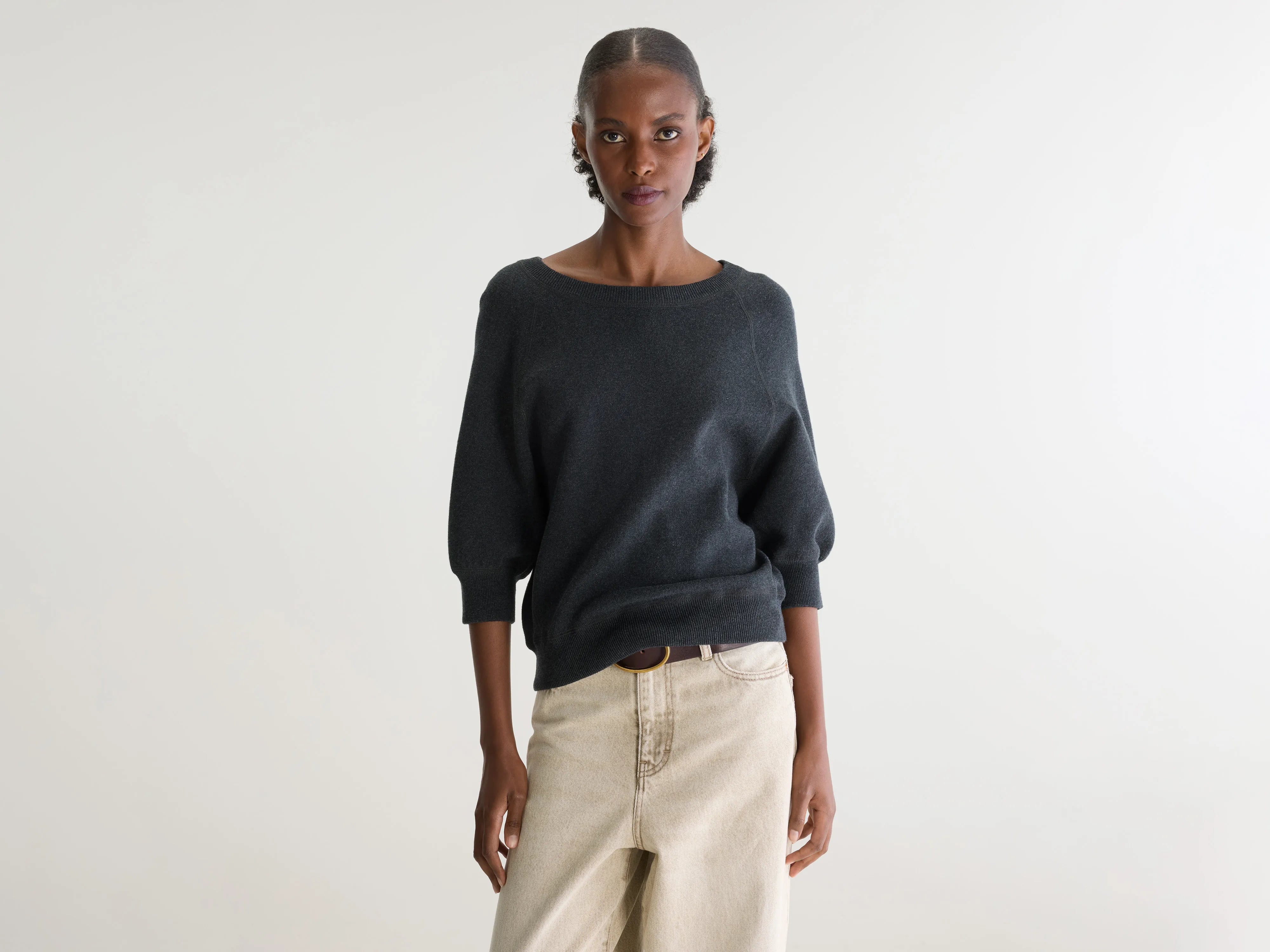 Anglet Crewneck Sweater - Anthracite For Women | Bellerose