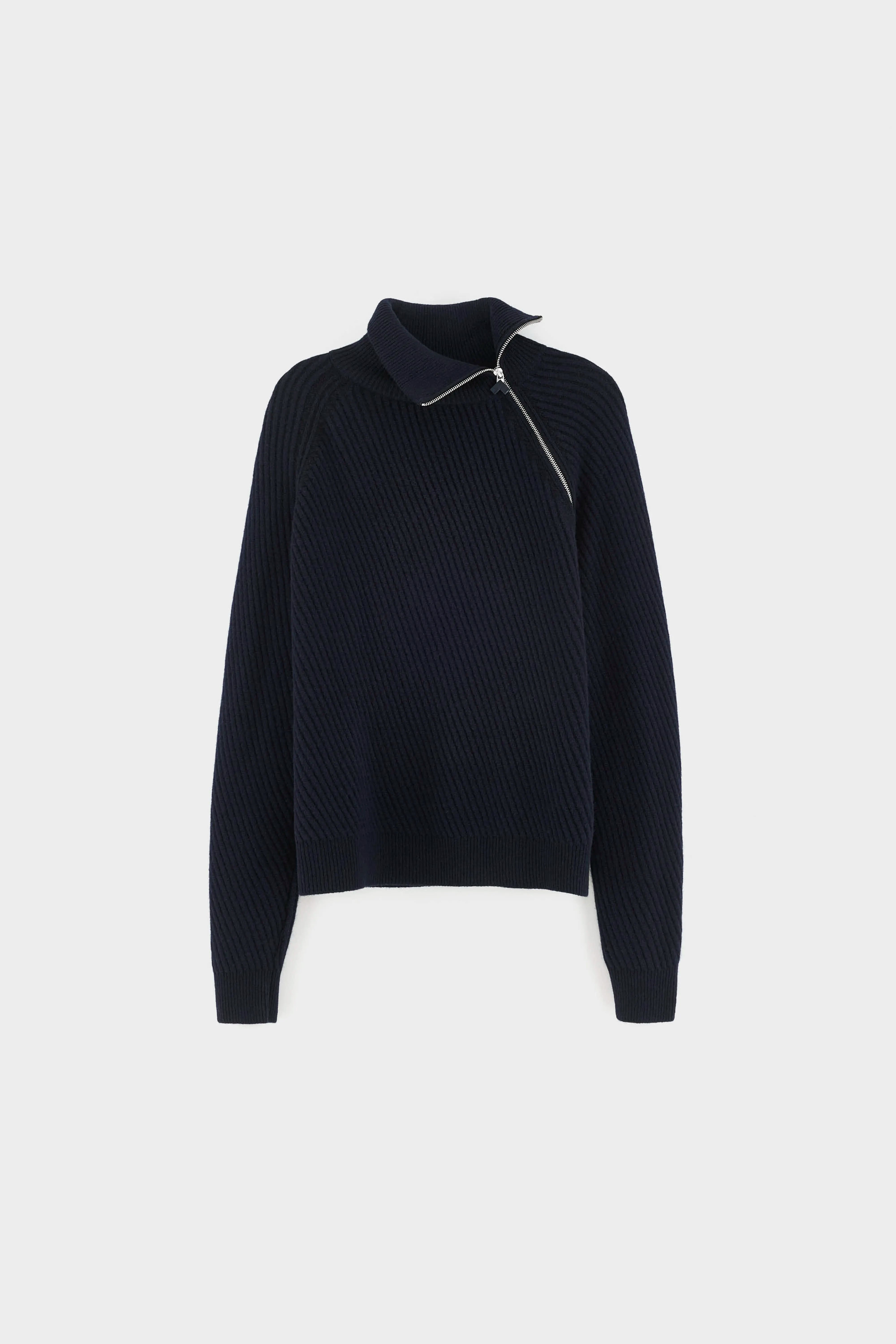 Pull col roulé zippé Dorry (262 / W / NAVY)