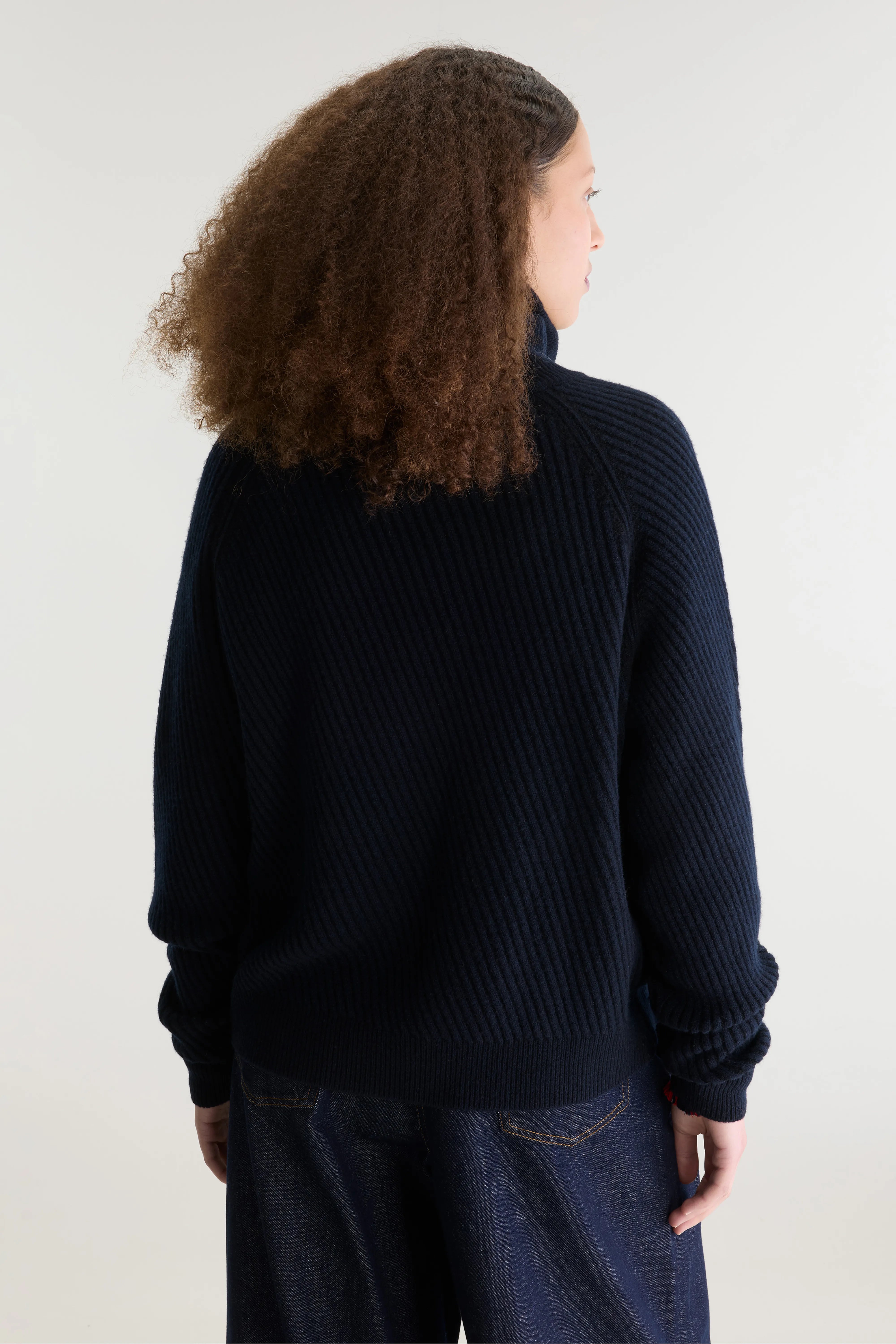 Pull col roulé zippé Dorry (262 / W / NAVY)