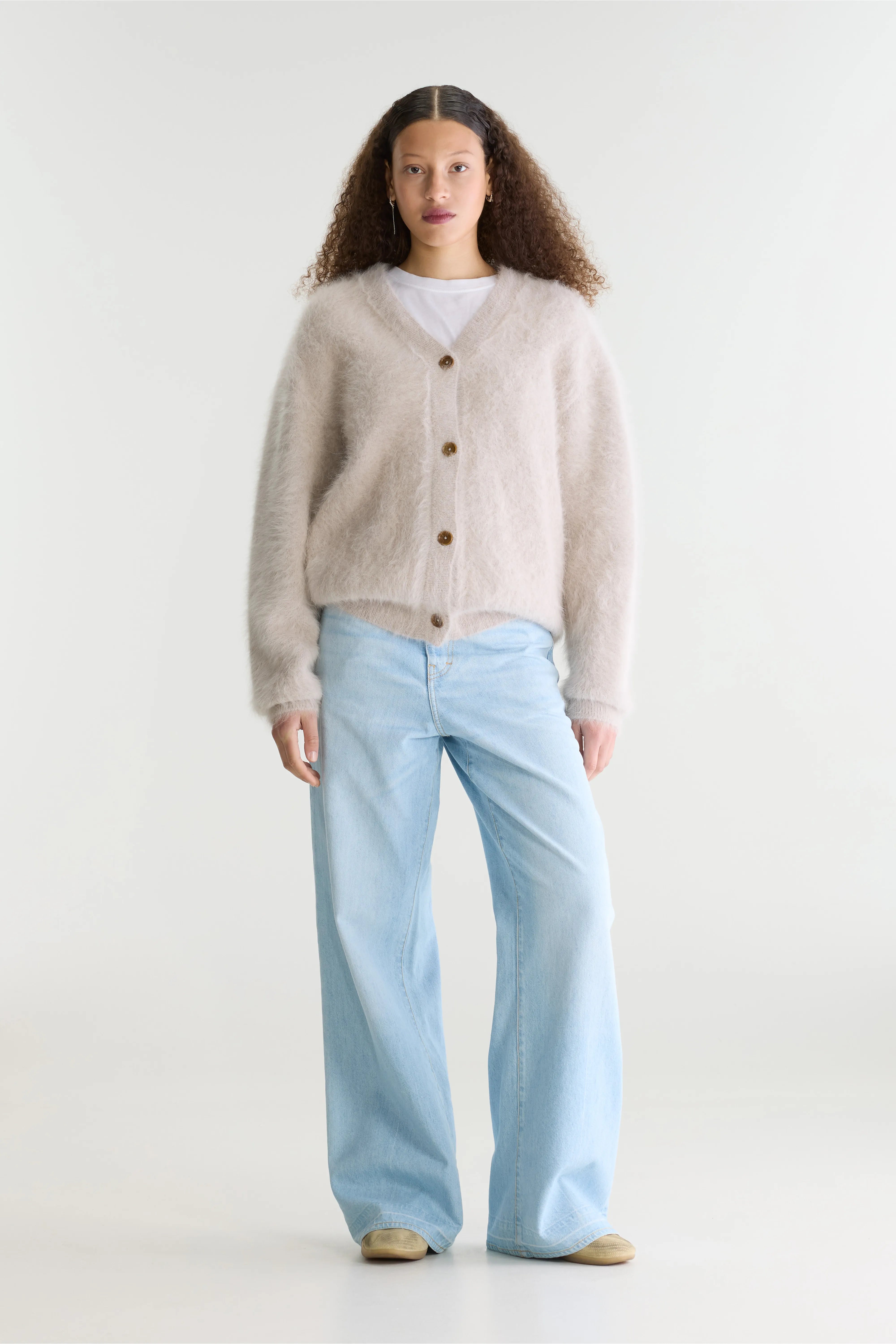 Cardigan en angora mélangé Datura (262 / W / LIGHT GREY)