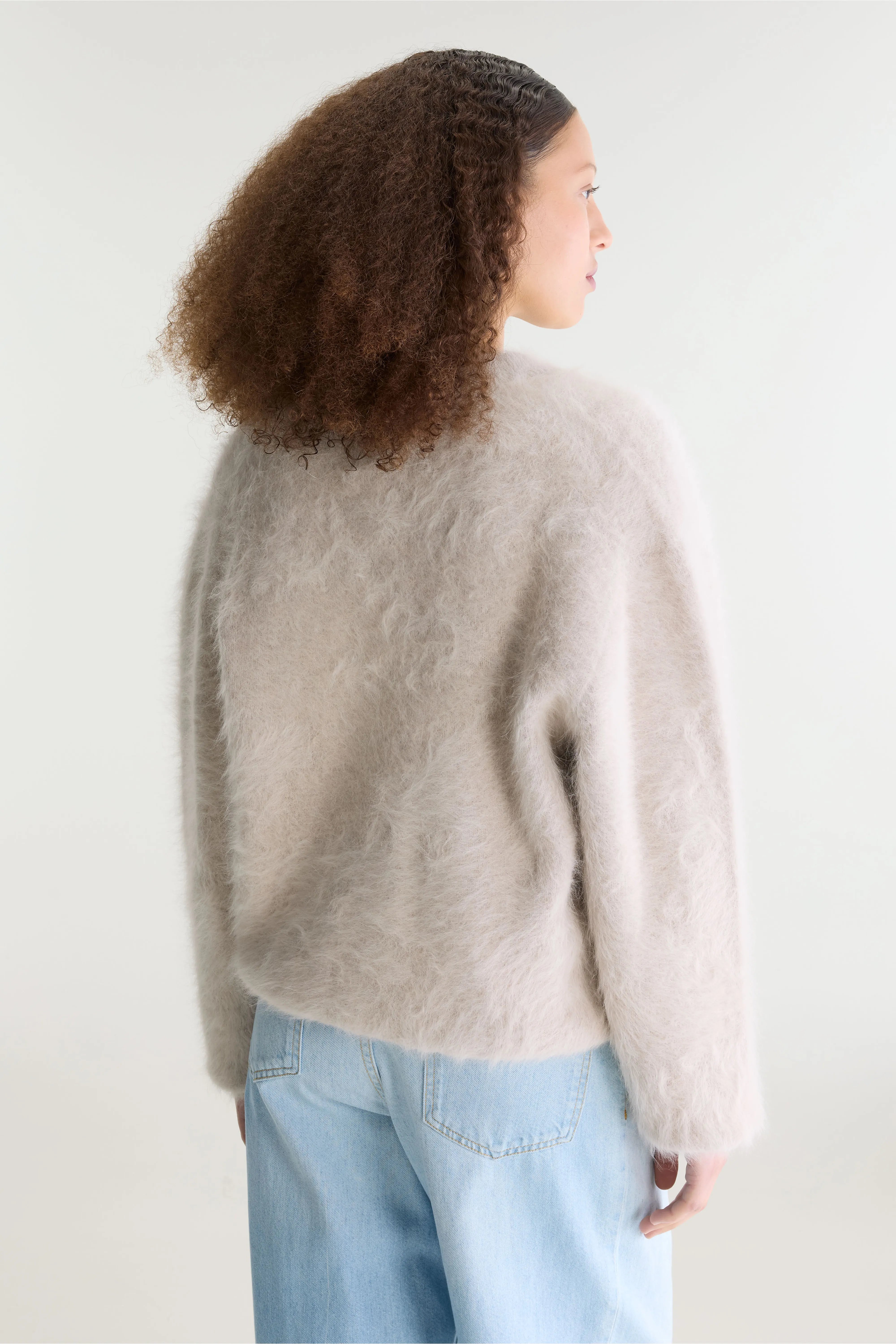 Cardigan en angora mélangé Datura (262 / W / LIGHT GREY)