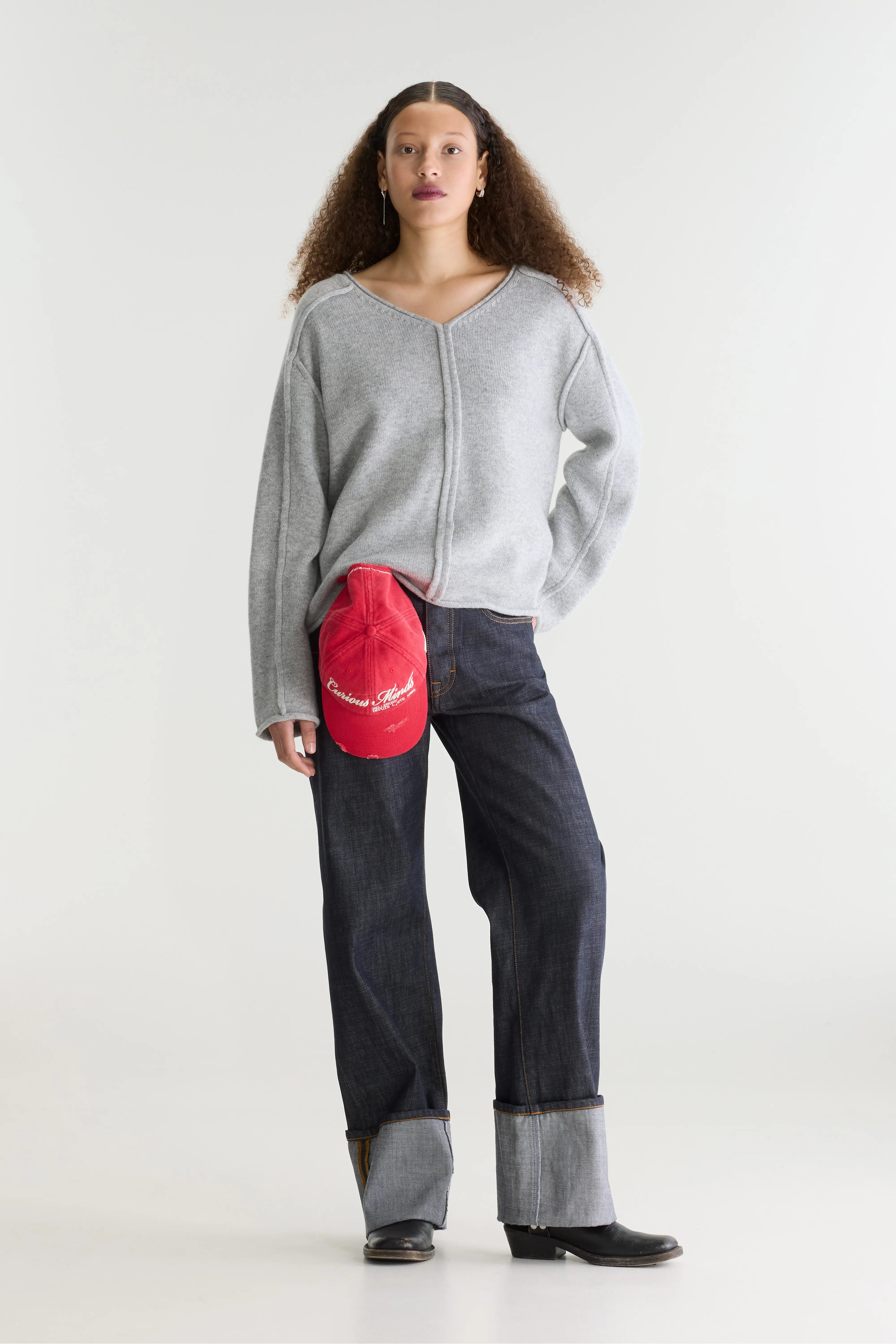 Gapt trui met V-hals (262 / W / LIGHT GREY)