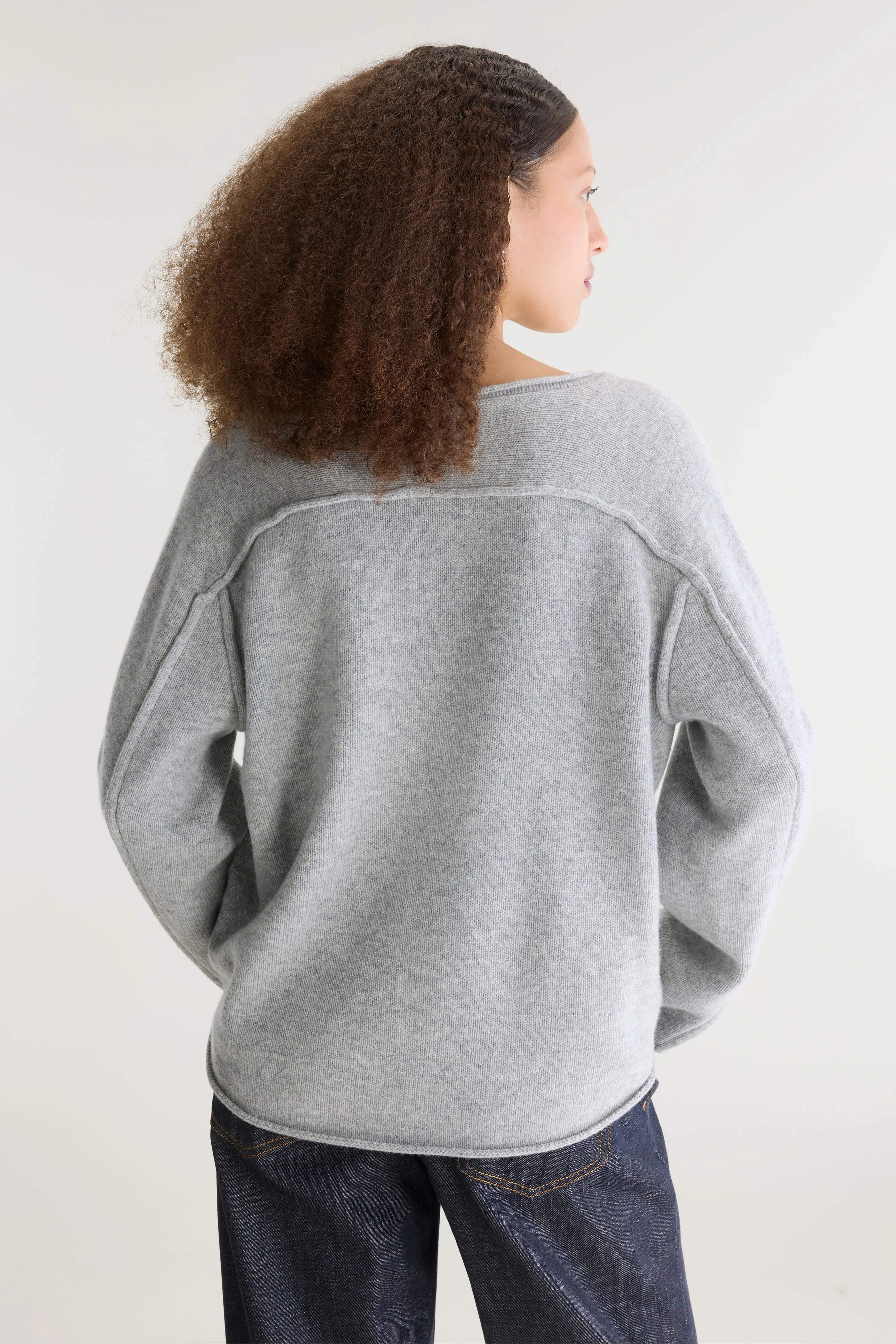 Gapt trui met V-hals (262 / W / LIGHT GREY)