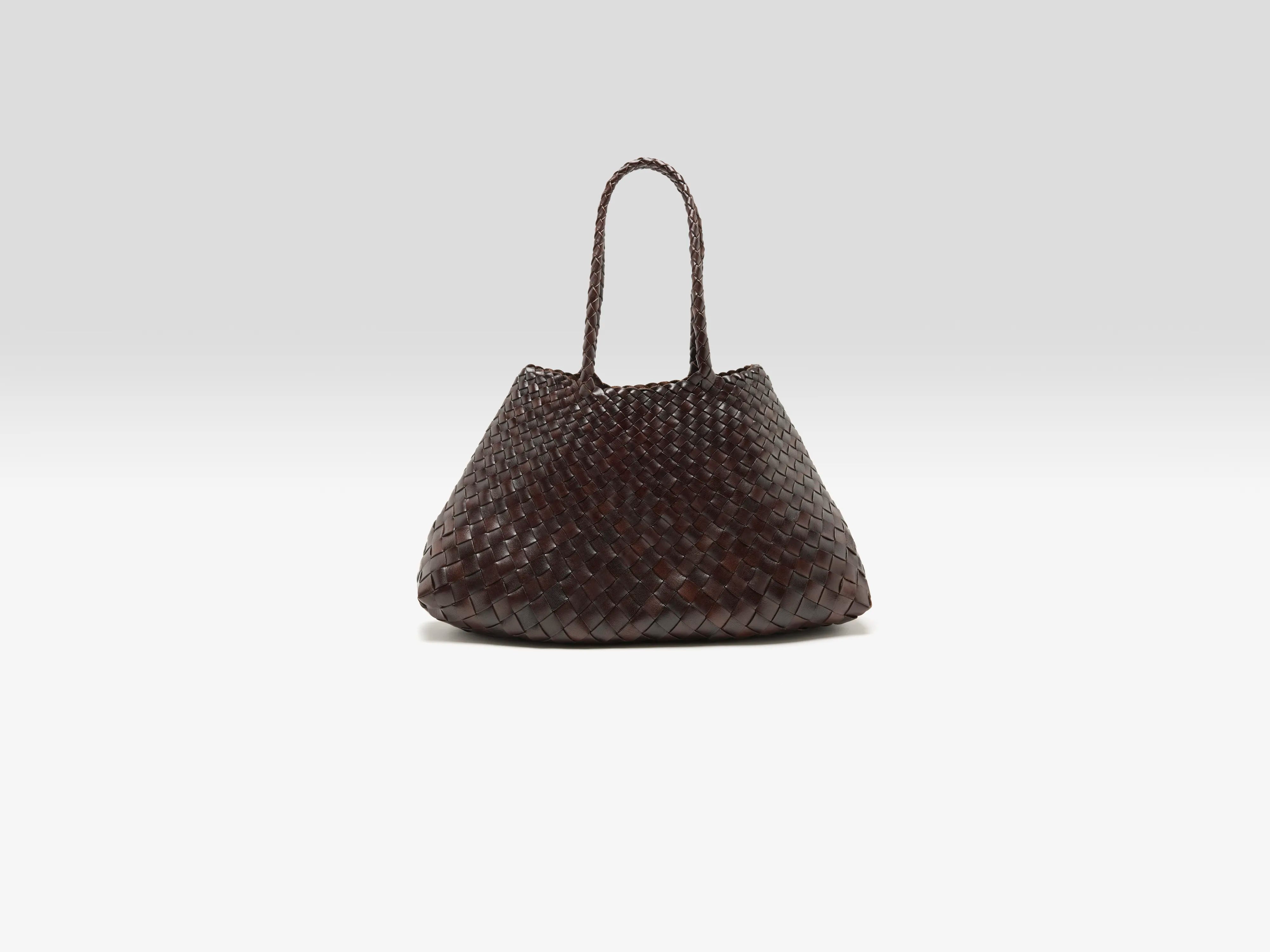 Santa Croce Big Woven Leather Bag  (251 / W / BROWN)