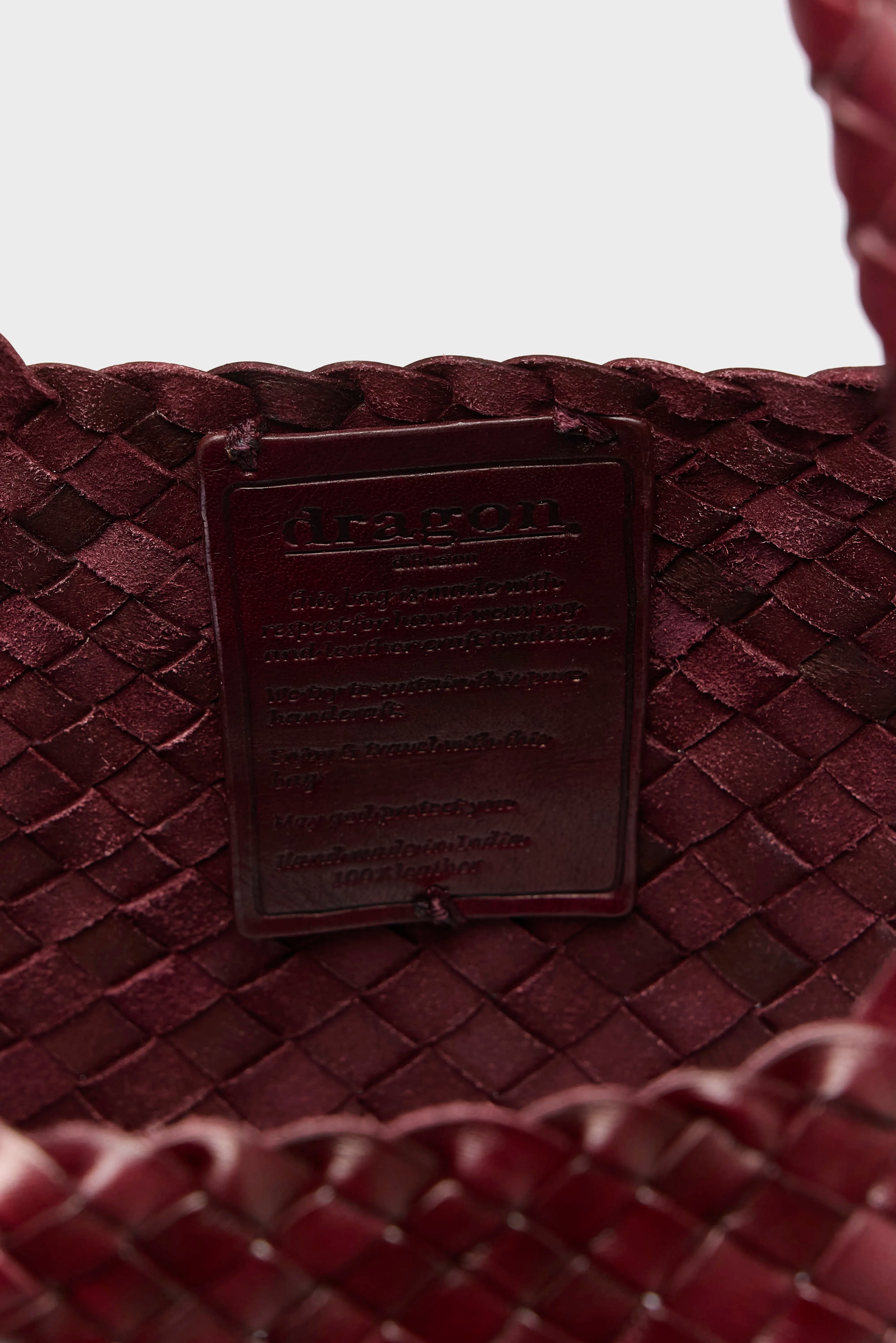 Grand Sac Santa Croce en Cuir Tressé  (252 / W / BORDEAUX)