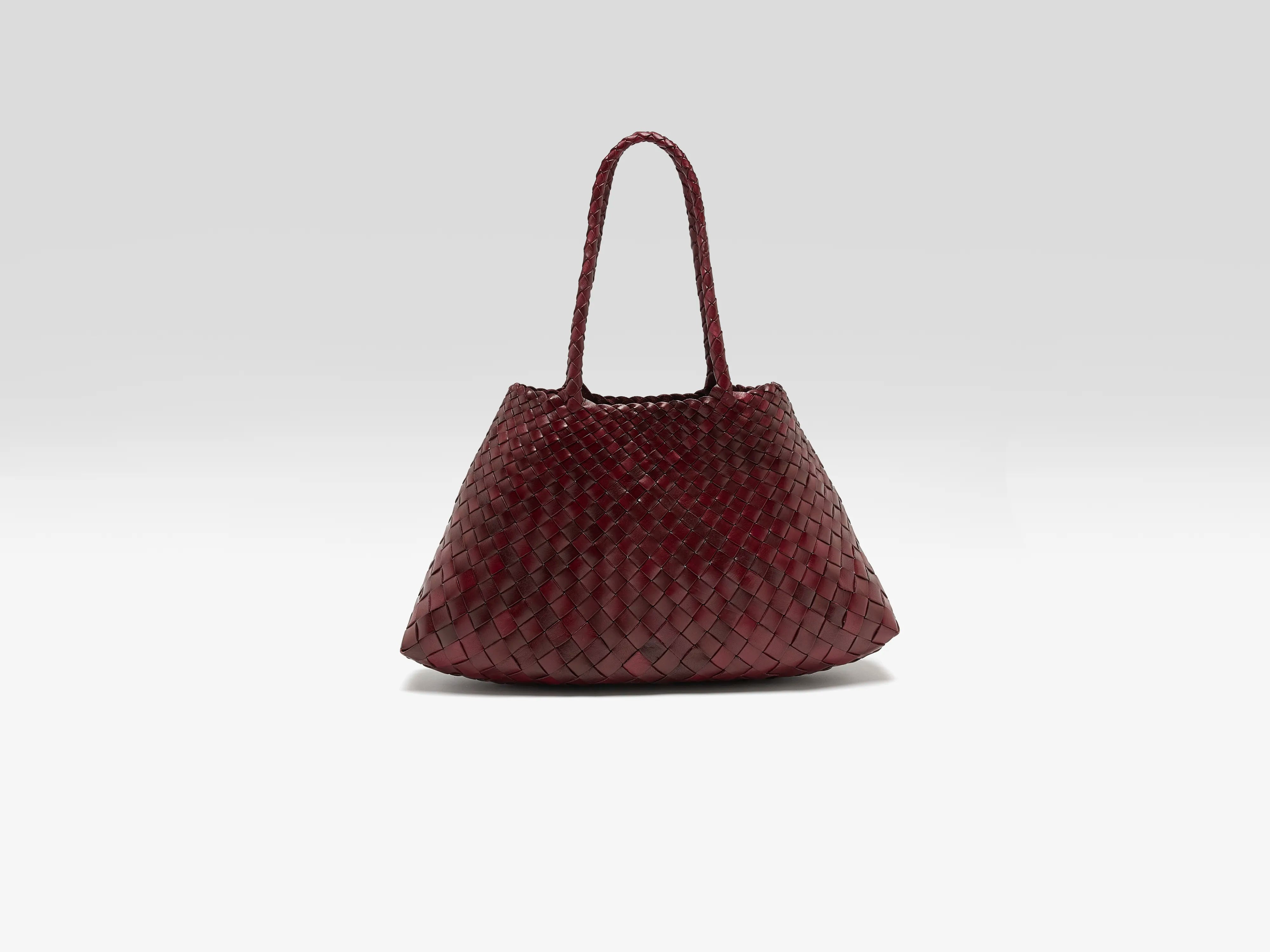 Grand Sac Santa Croce en Cuir Tressé  (252 / W / BORDEAUX)