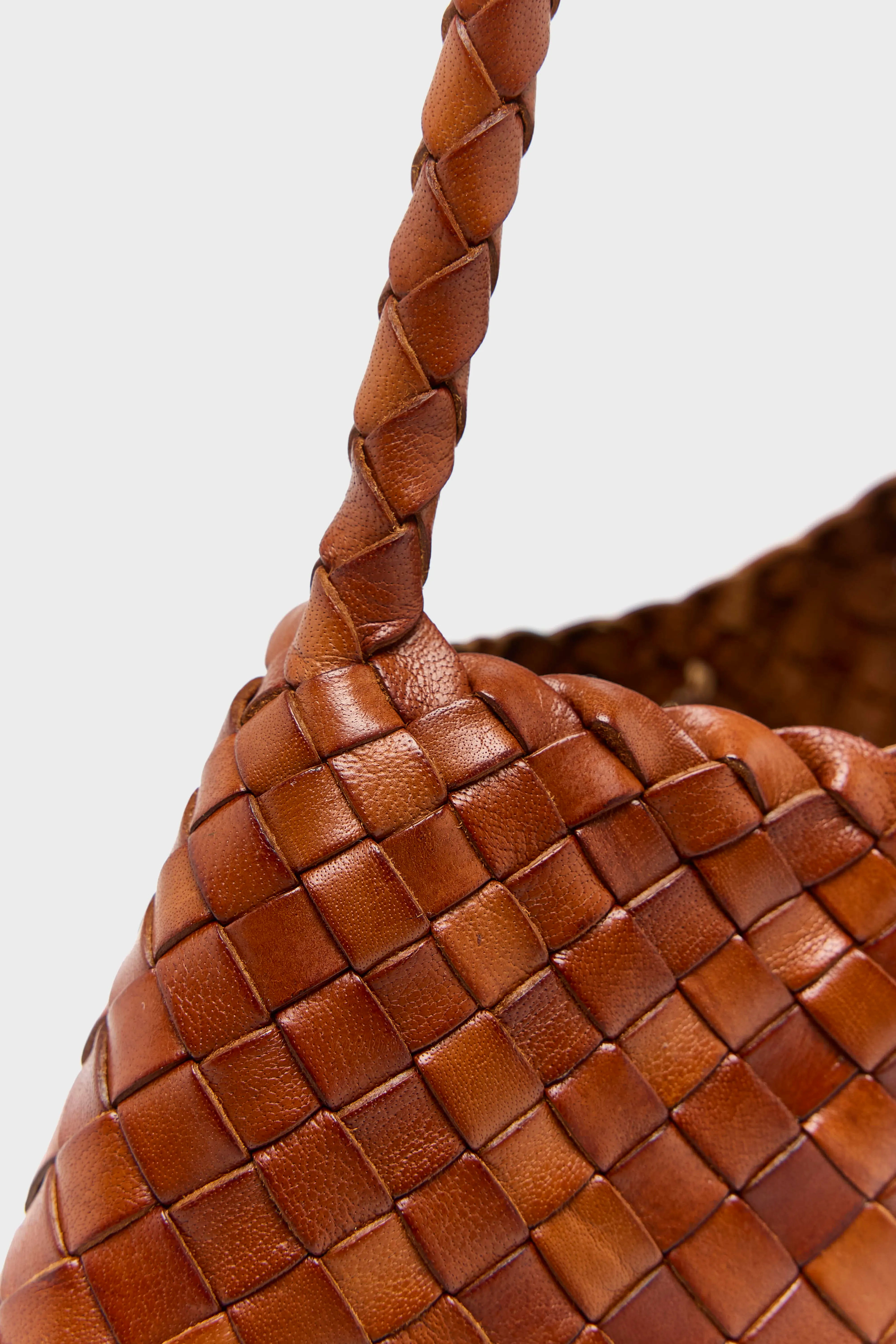 Sac Rosanna en Cuir Tressé (252 / W / TAN)