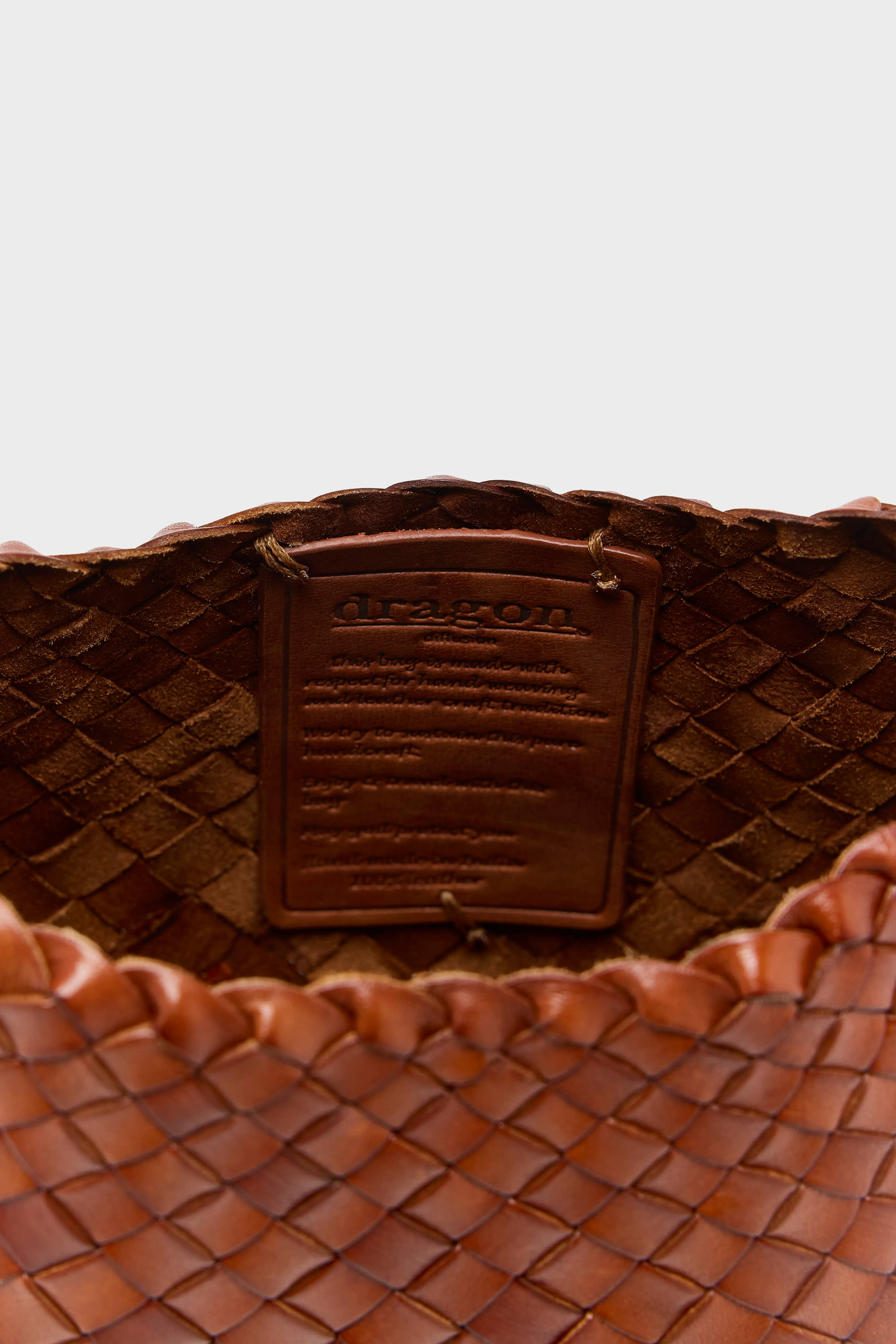 Sac en cuir tressé Rosanna (252 / W / TAN)