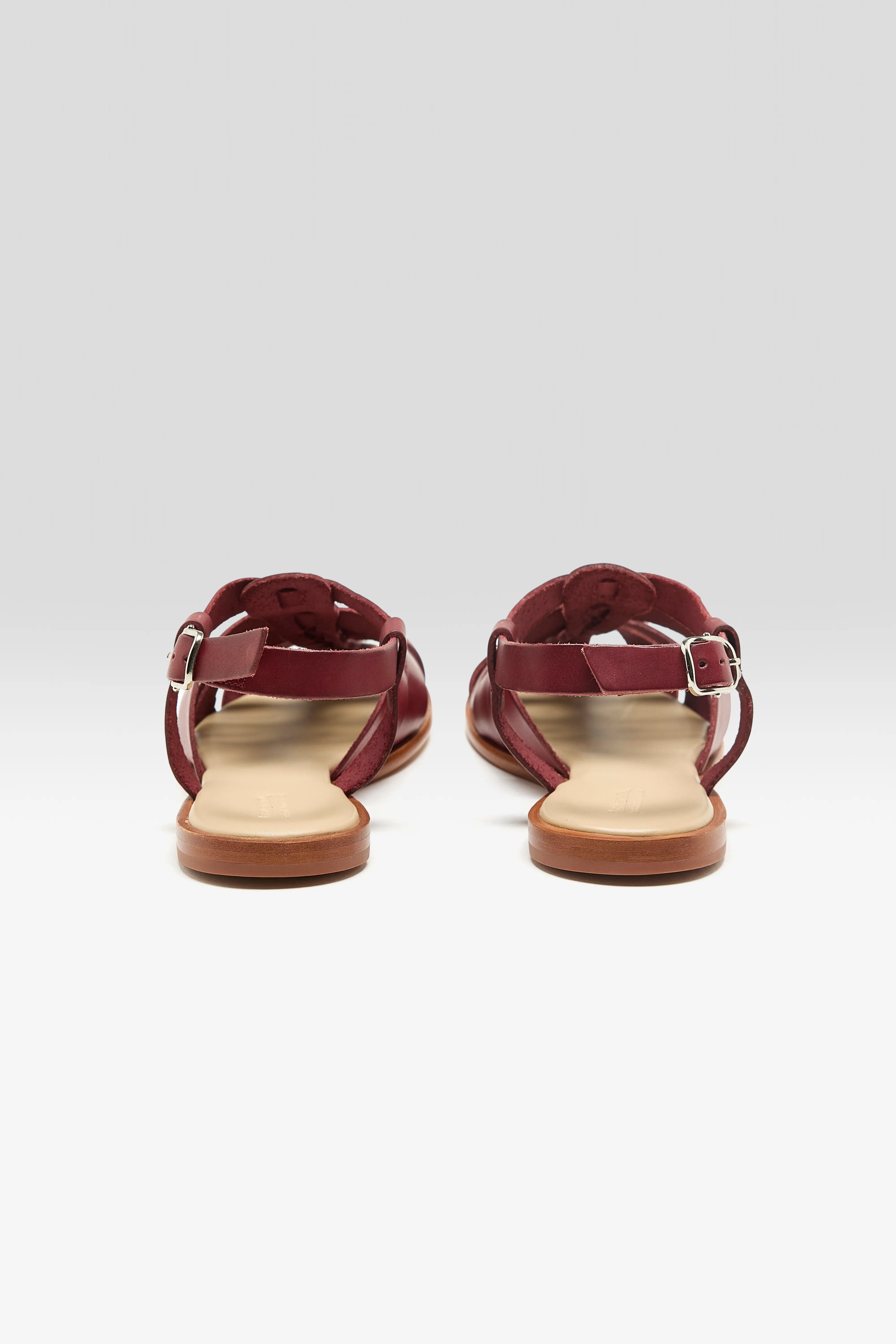 Pescador Leather Sandals  (261 / W / BORDEAUX)