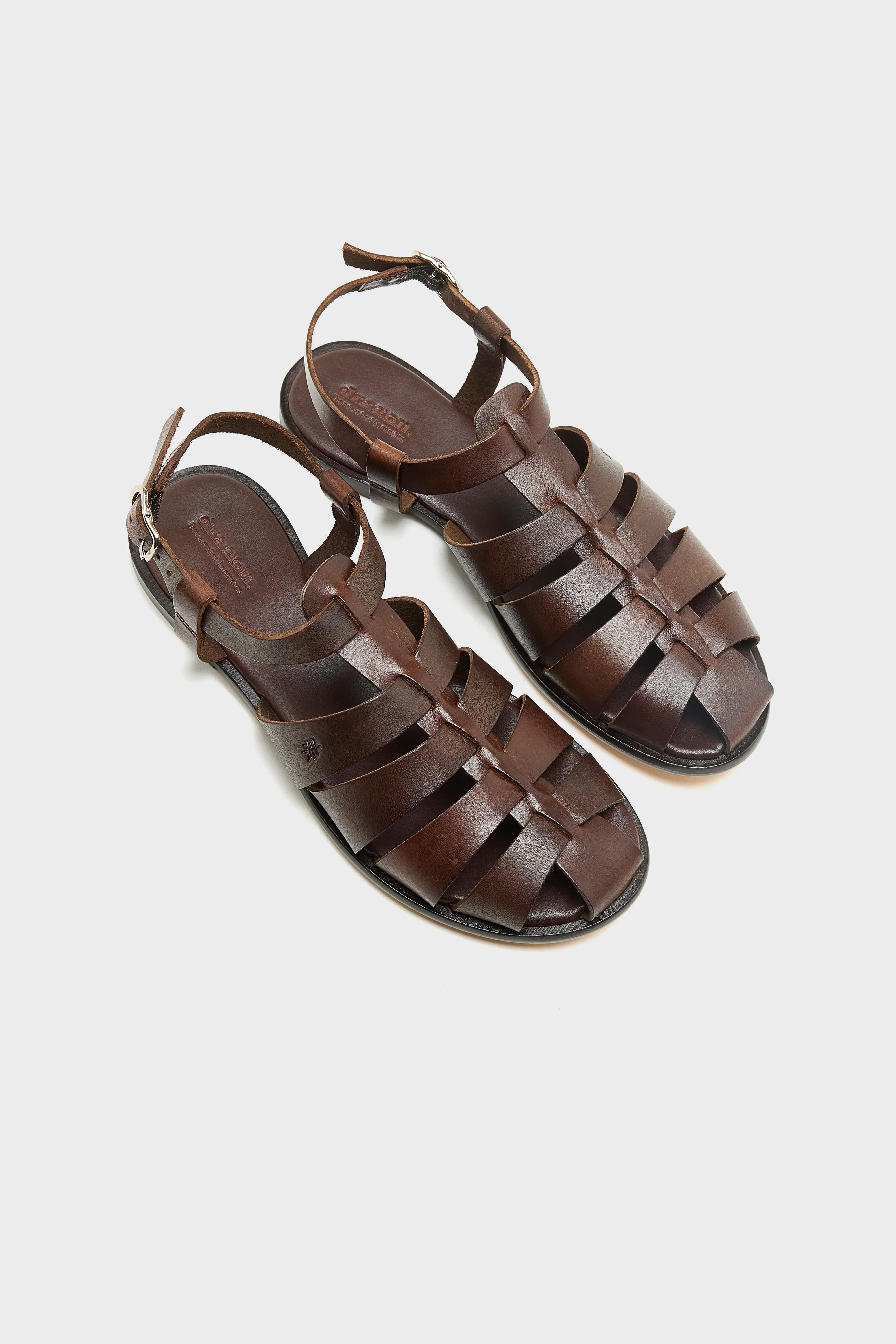 Pescador Leather Sandals  (261 / W / DARK BROWN)