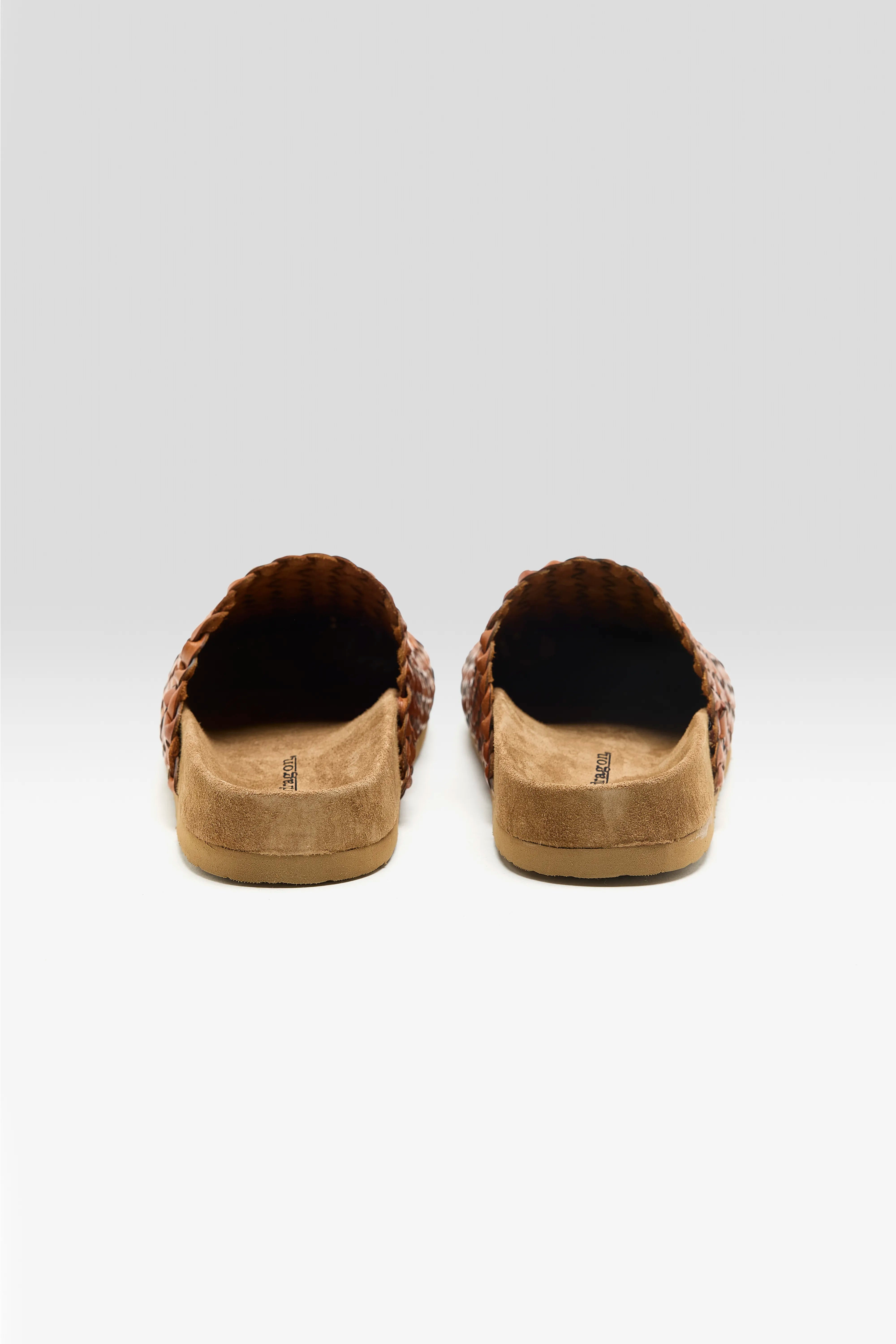 Woven Leather Mule Sandals  (261 / W / BROWN)