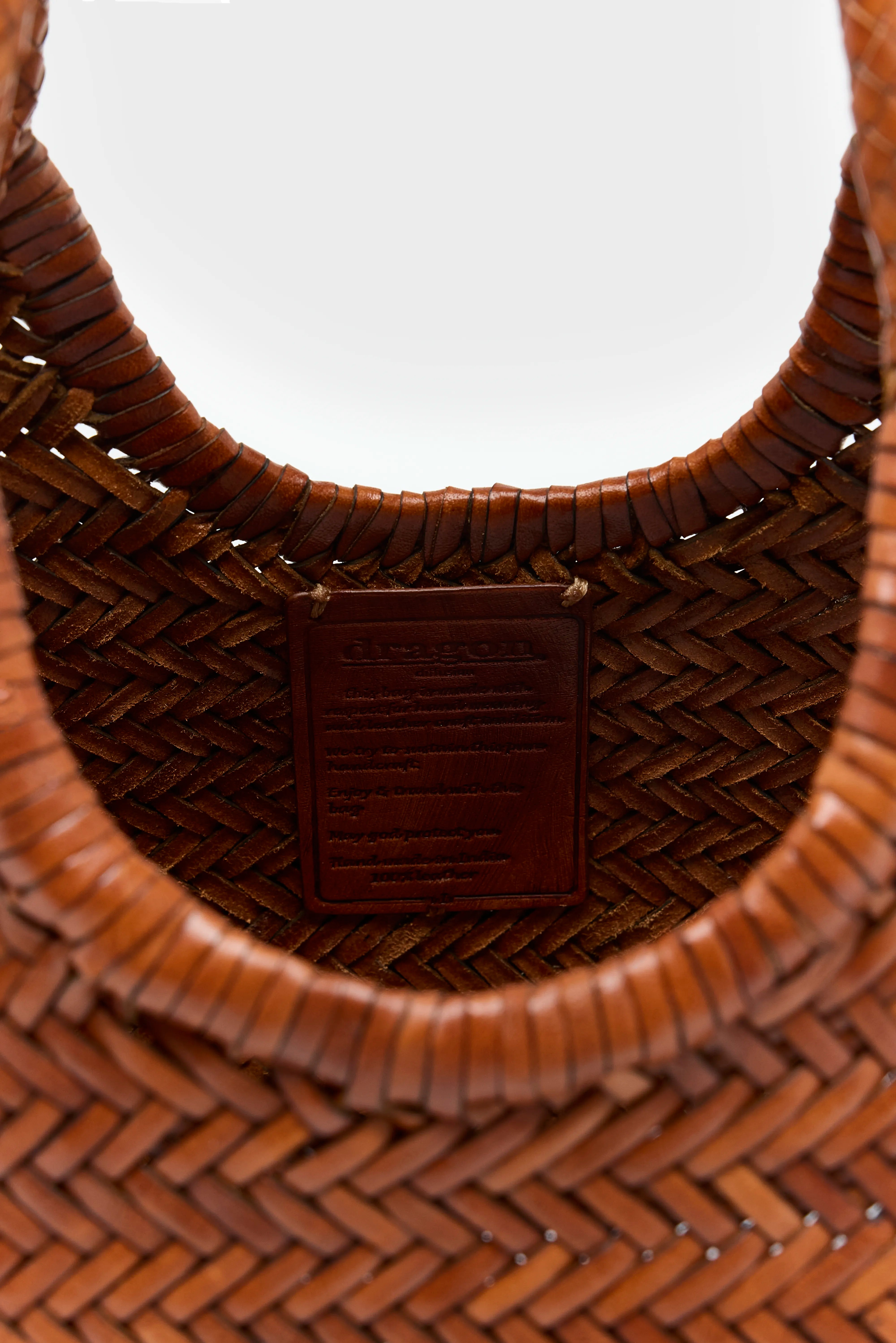 Nantucket Big Woven Leather Bag  (261 / W / DARK BROWN)