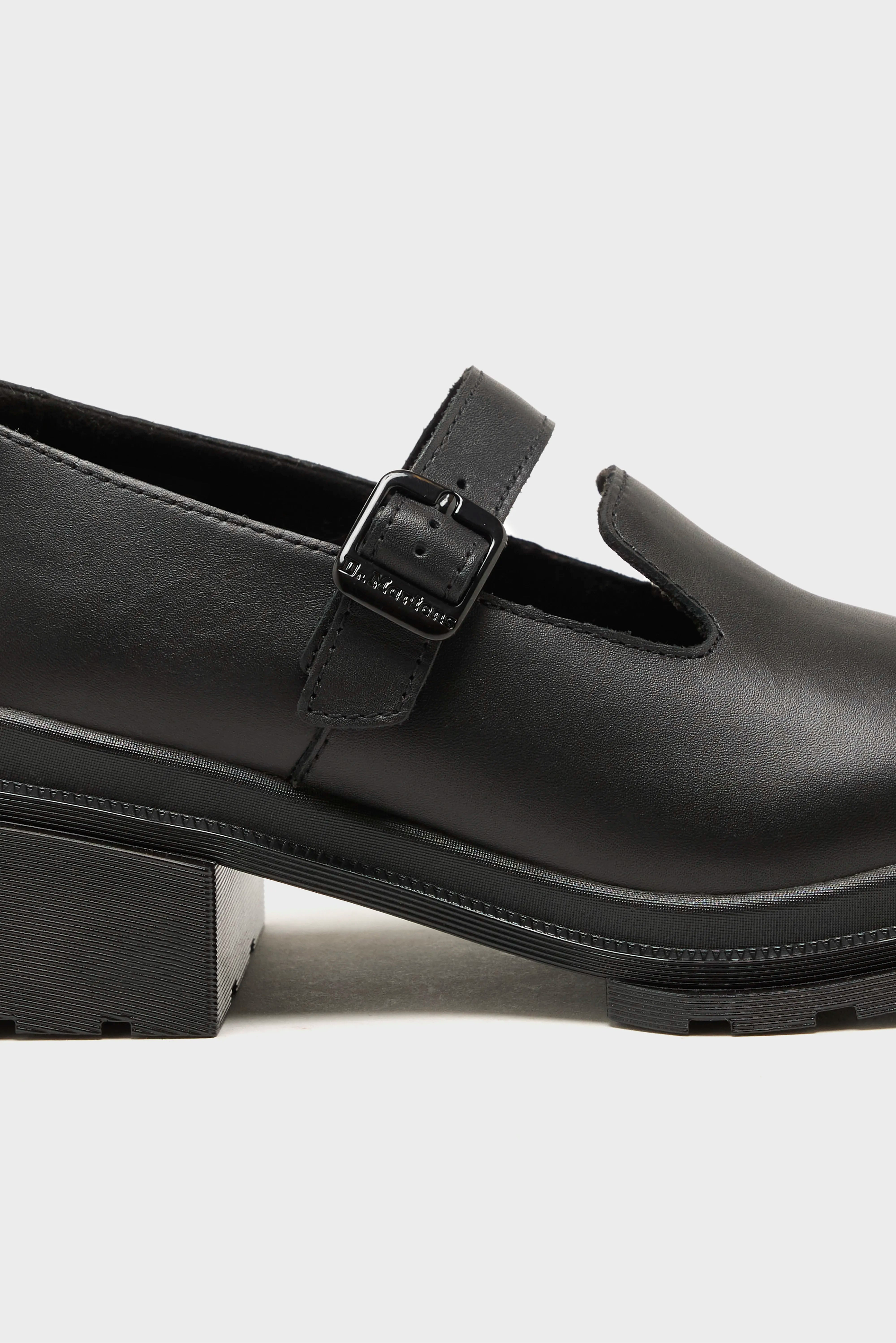 Maybole Square Toe Leather Mary Janes  (251 / W / BLACK)