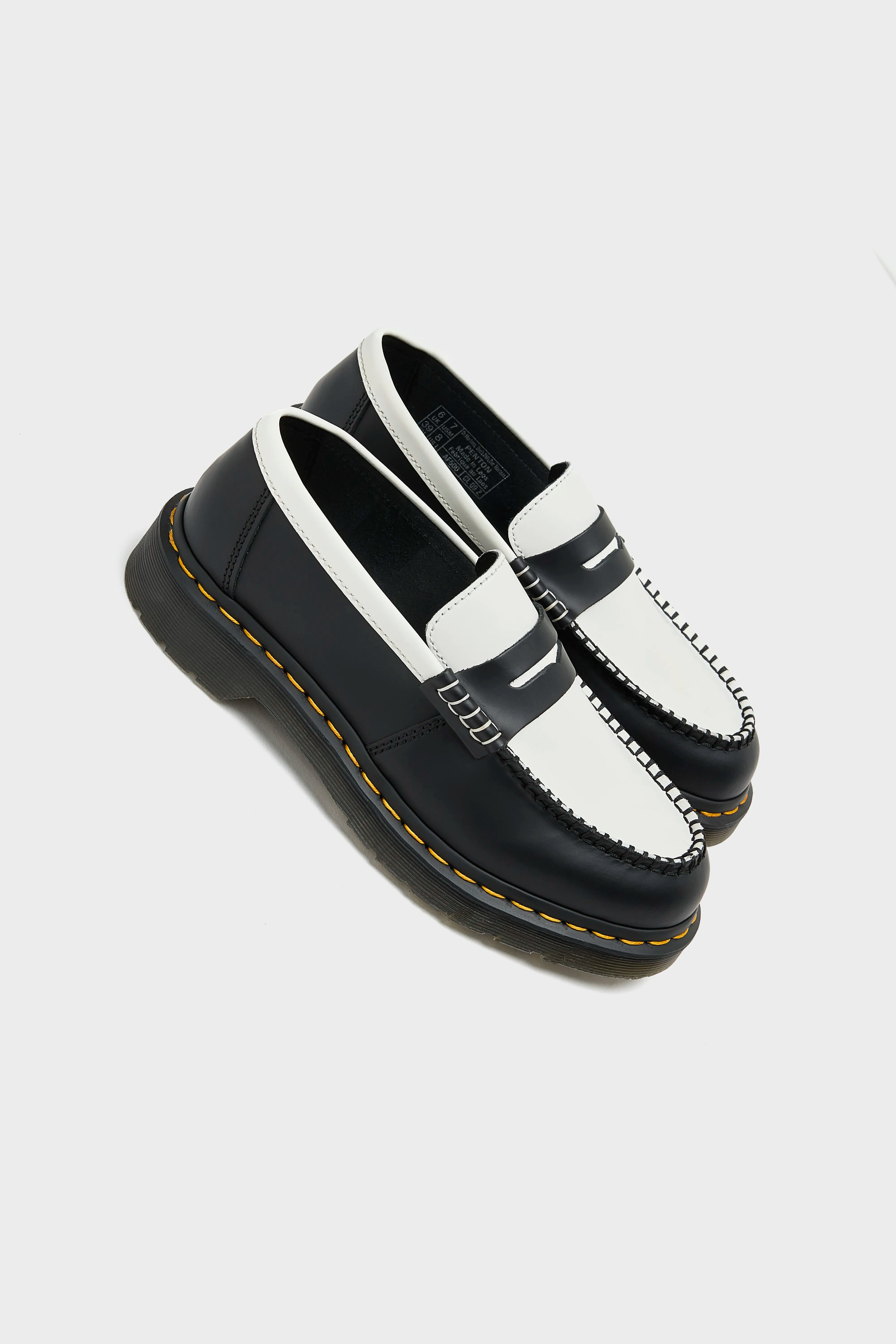 Penton Two-Tone Smooth Leather Loafers (251 / W / BLACK)