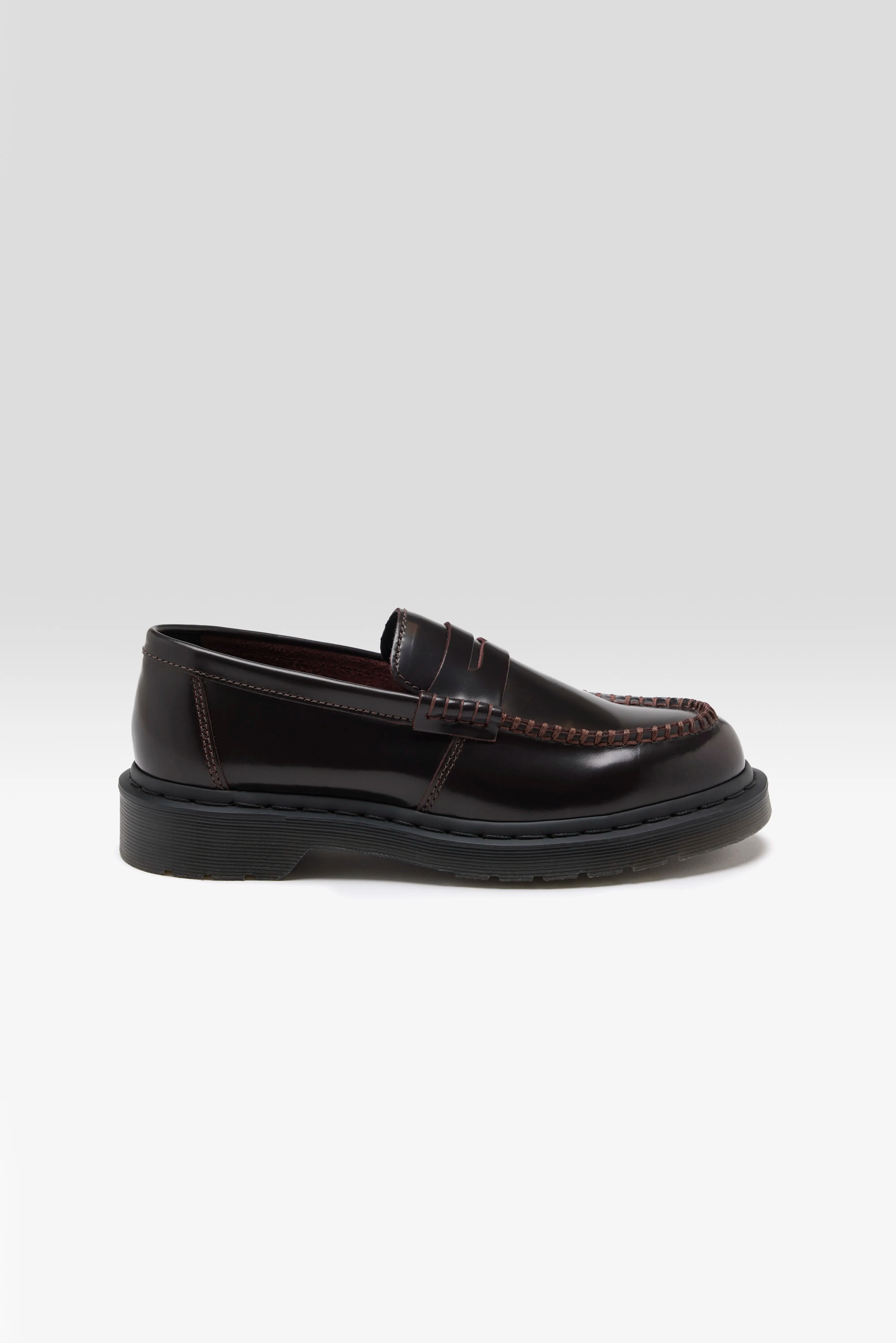 Penton Cherry Red Leather Loafers For Women | Bellerose