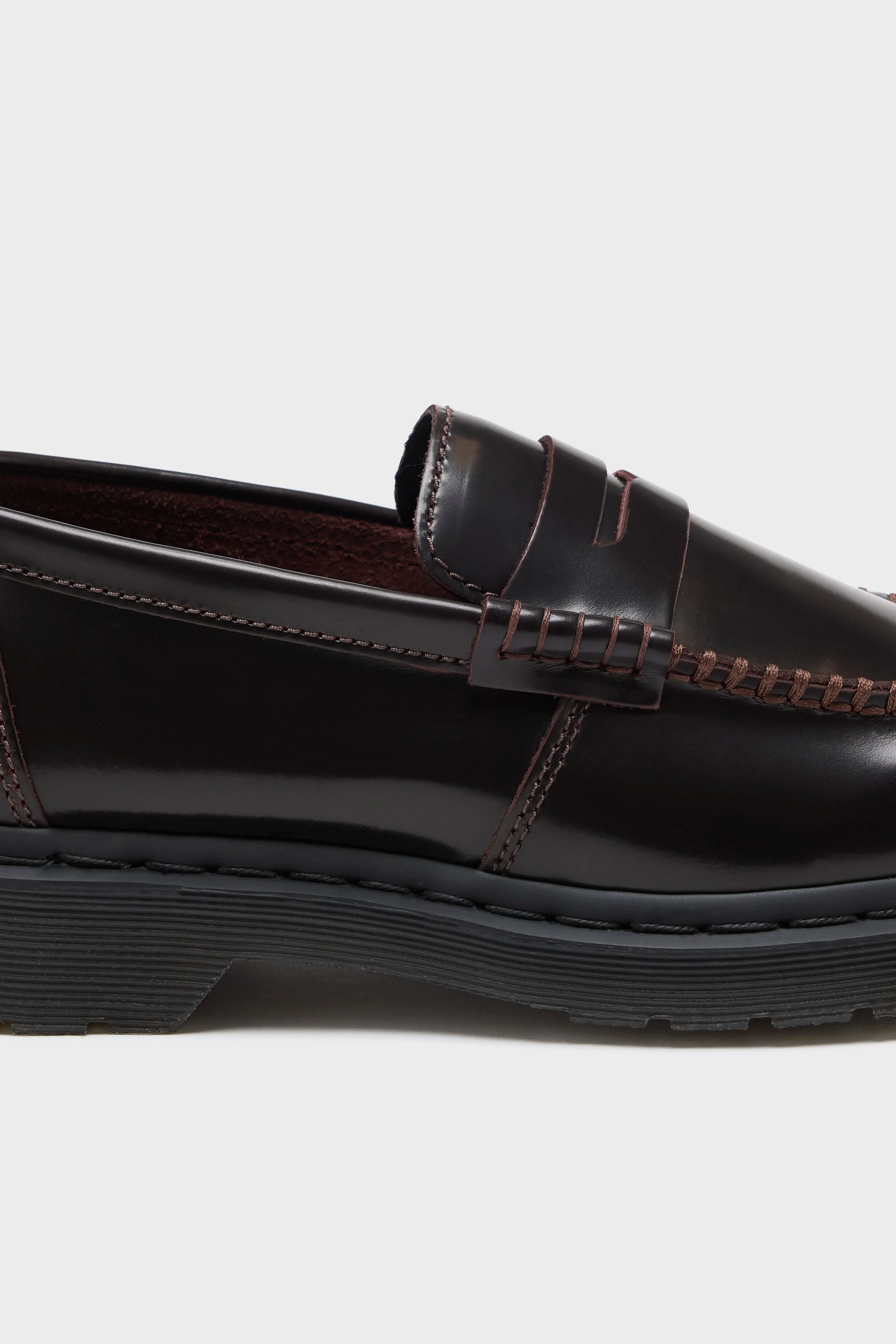 Penton Cherry Red Leather Loafers For Women | Bellerose