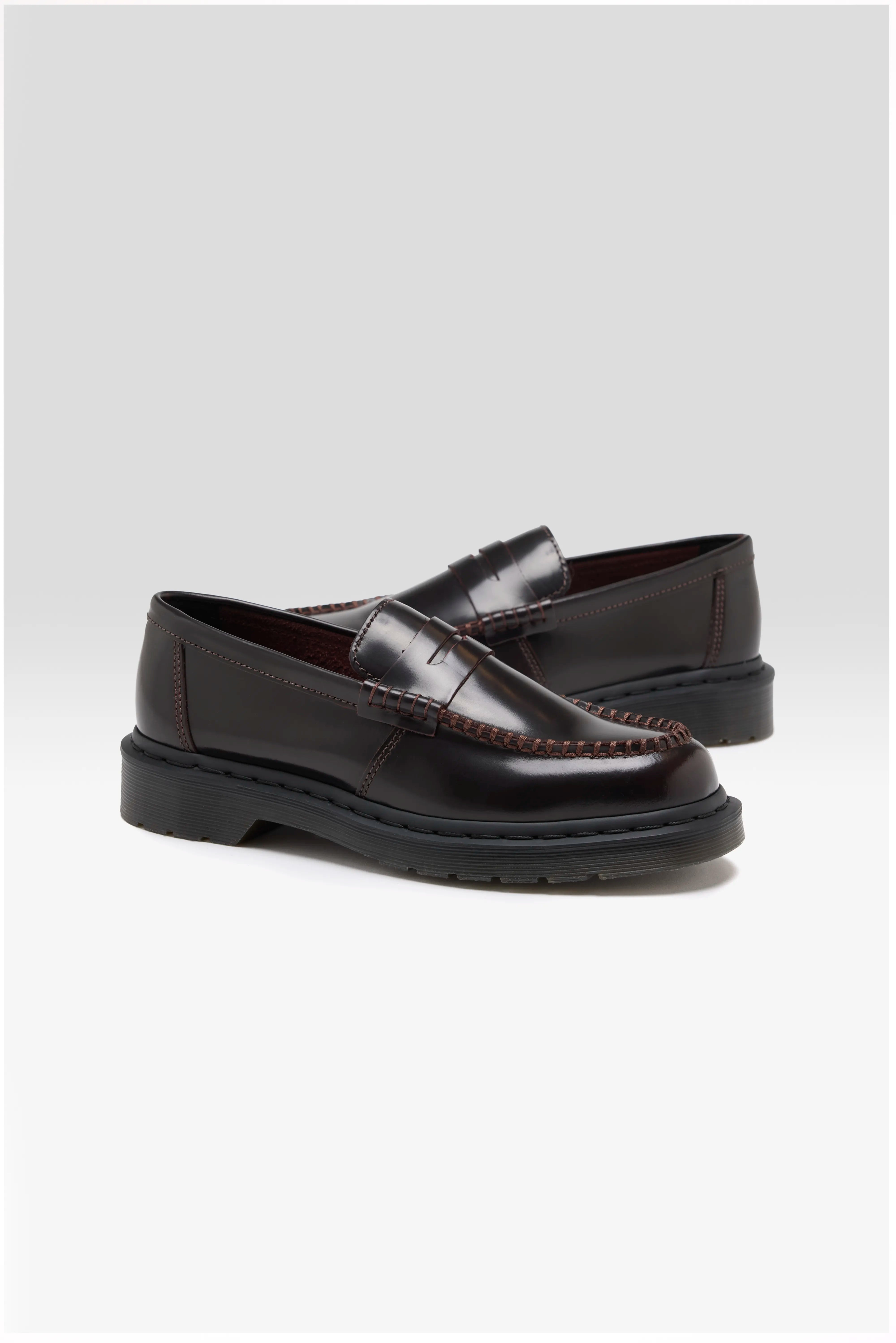 Penton Cherry Red Leather Loafers For Women | Bellerose