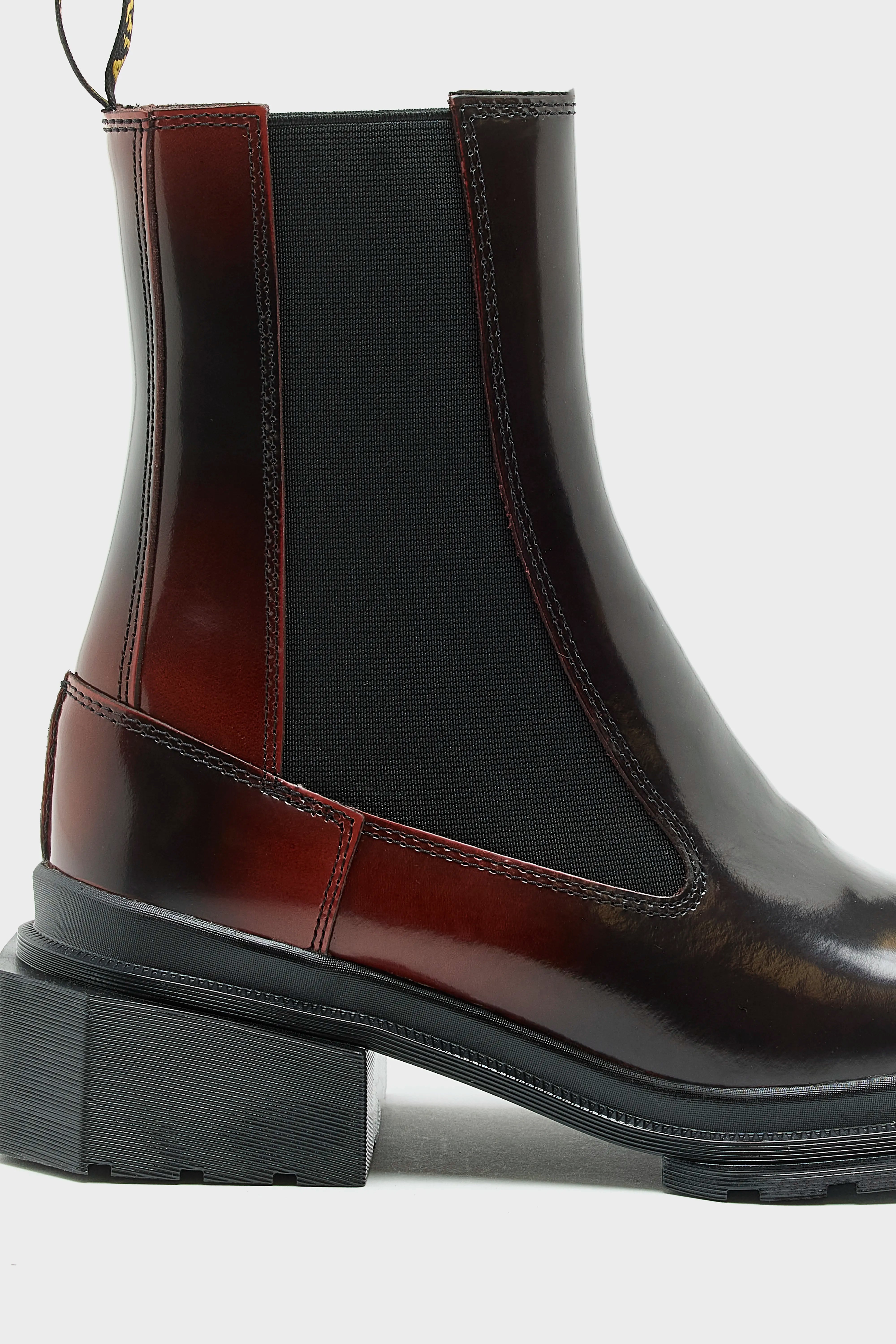 Maybole Square Toe Leather Chelsea Boots for Women (252 / W / RED)