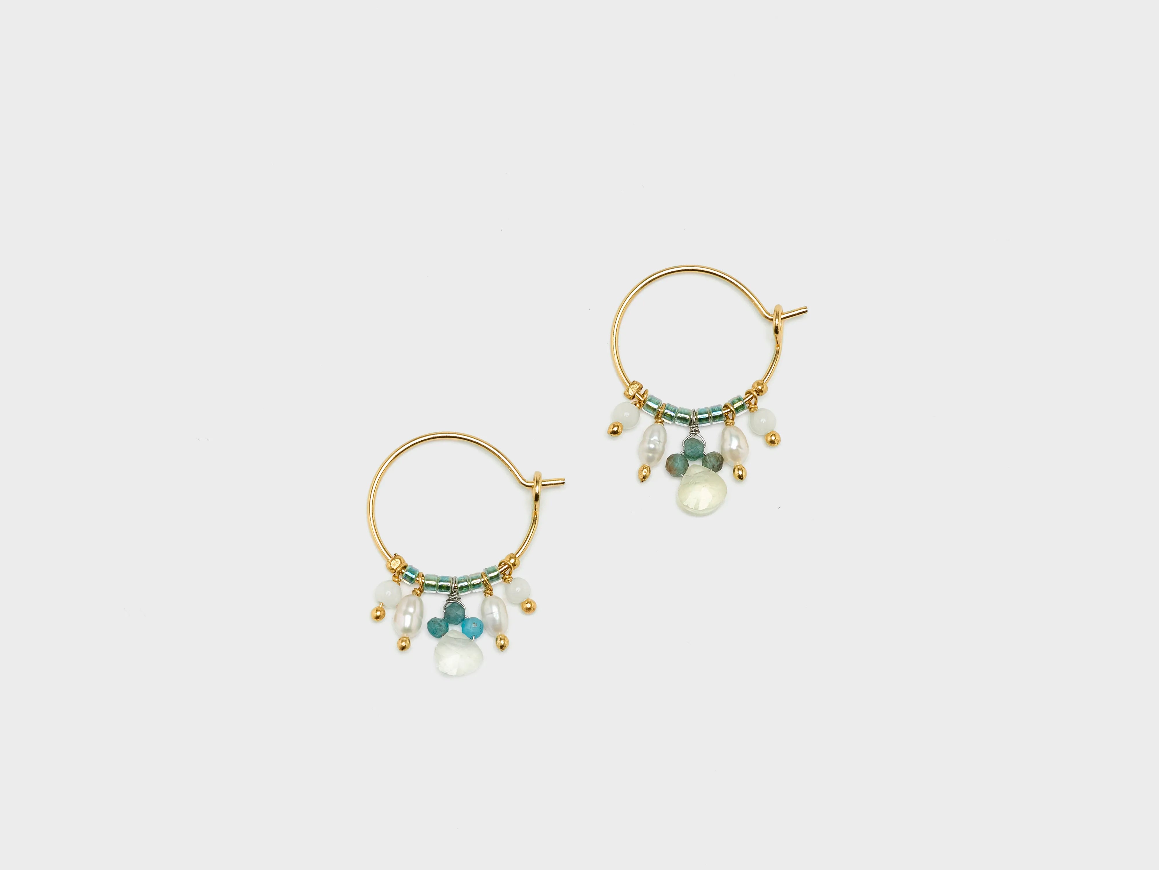 N° 12 Hoop Earrings  (251 / W / BLUE)