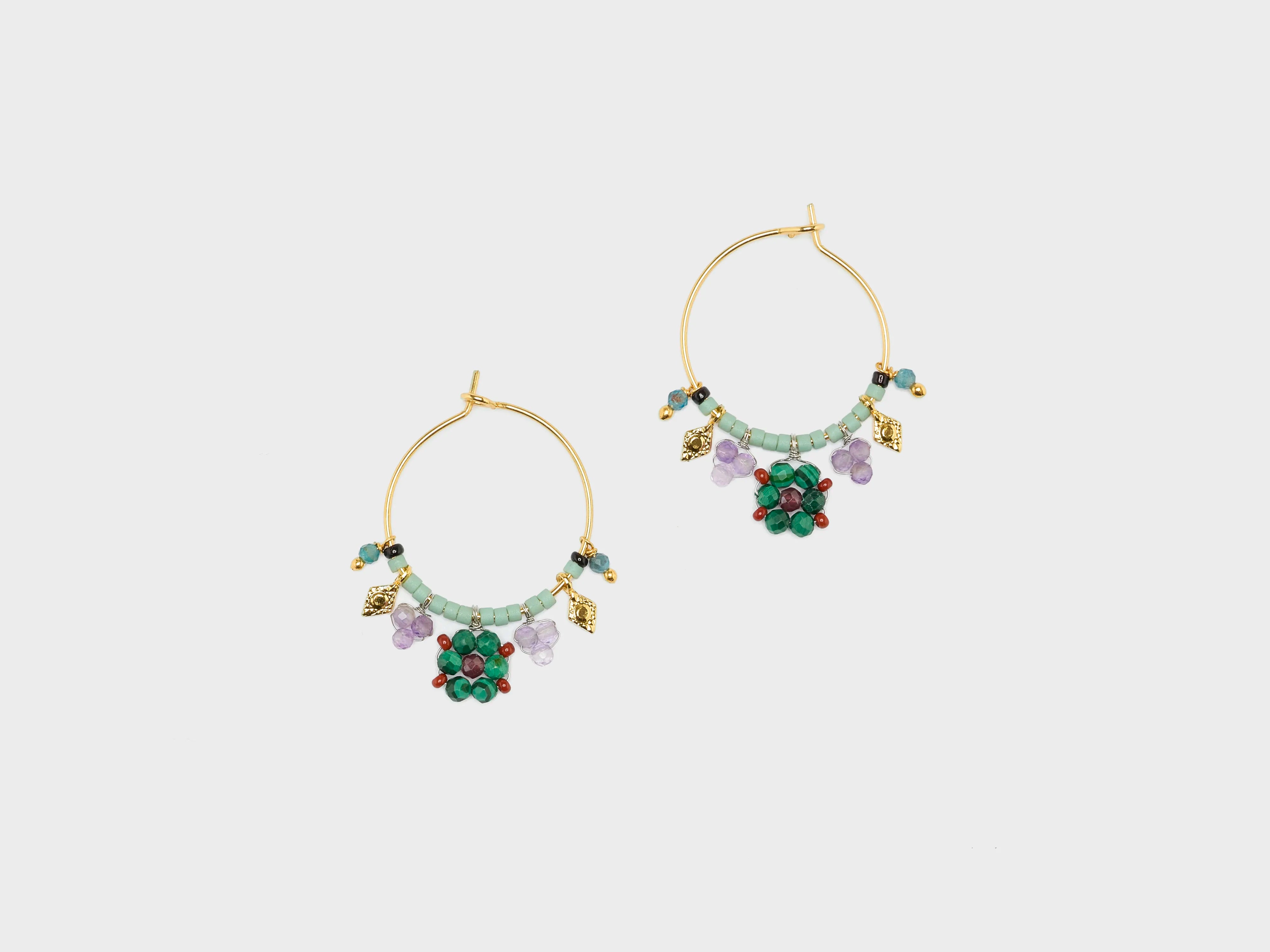 N° P2 Hoop Earrings  (252 / W / MULTICOLOR)