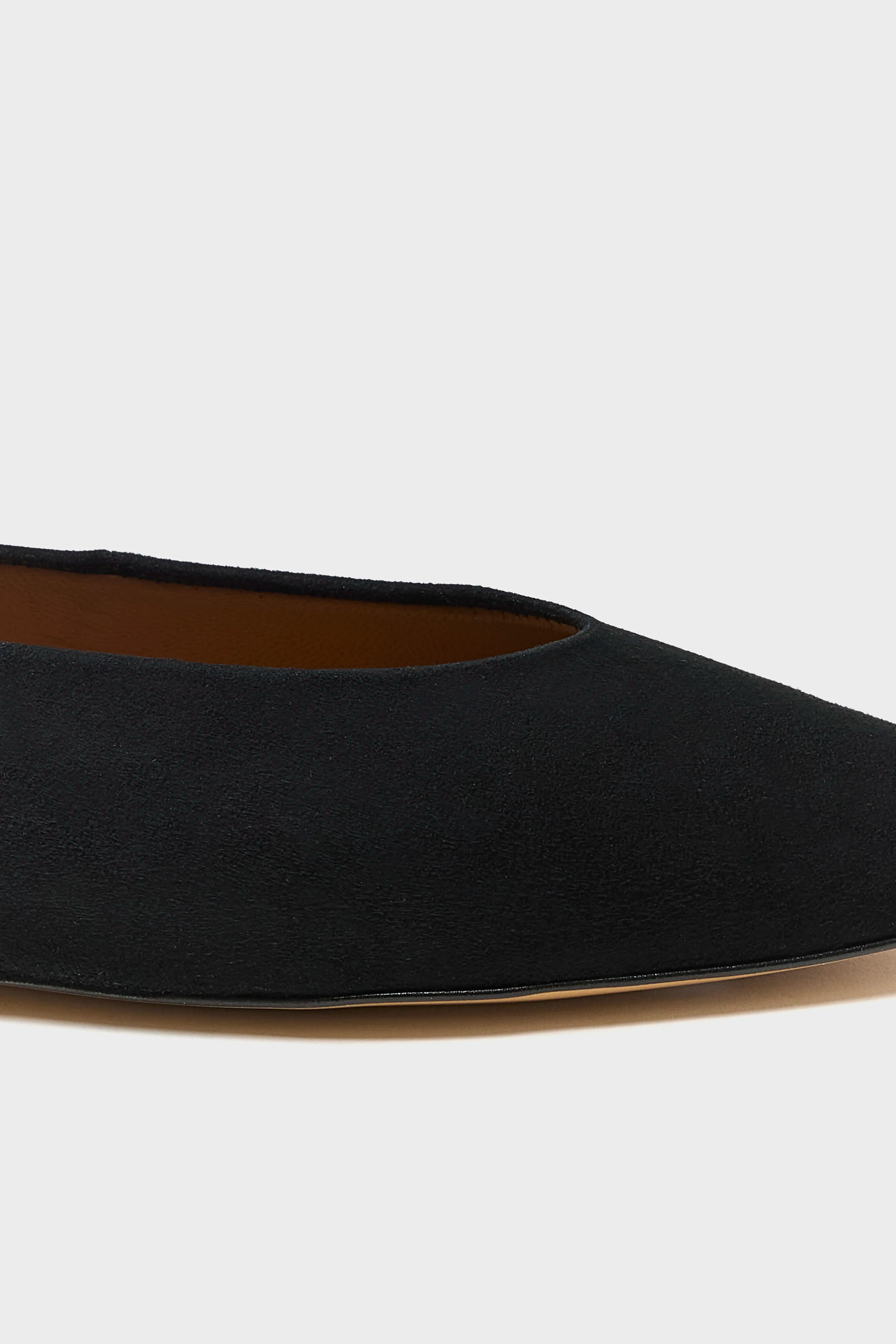 Belinda Black Suede Ballerina For Women | Bellerose