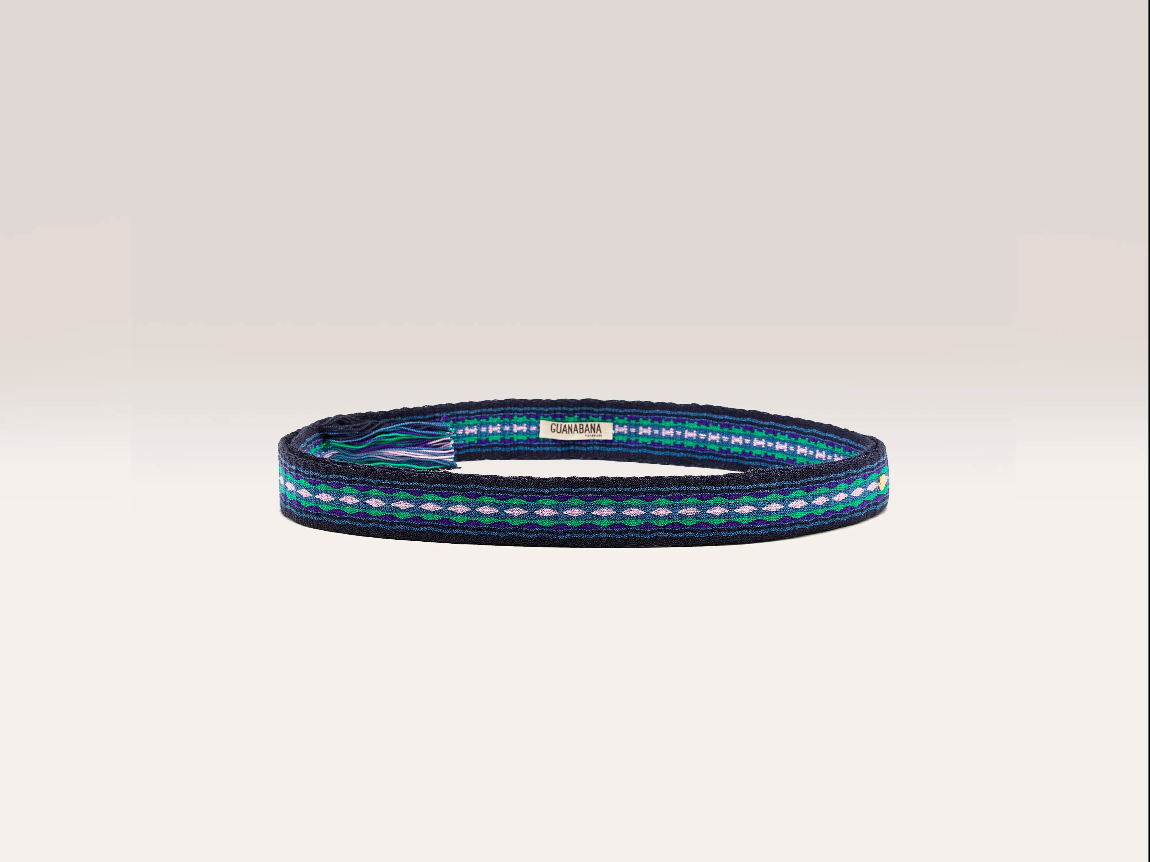 Wide Belt with Fringe (242 / W / BLUE)