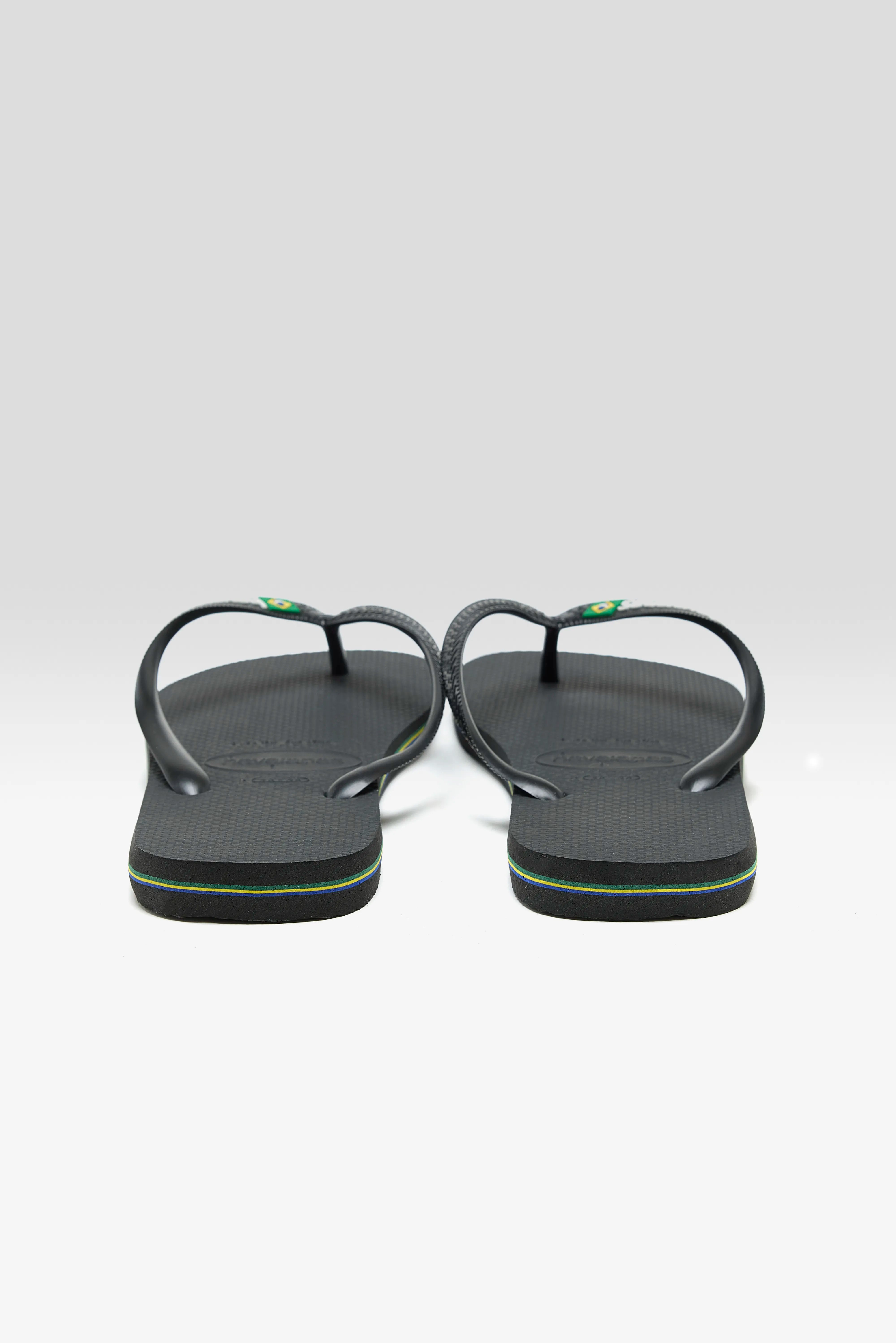 Brasil Logo Flip Flops for Men  (251 / M / BLACK)