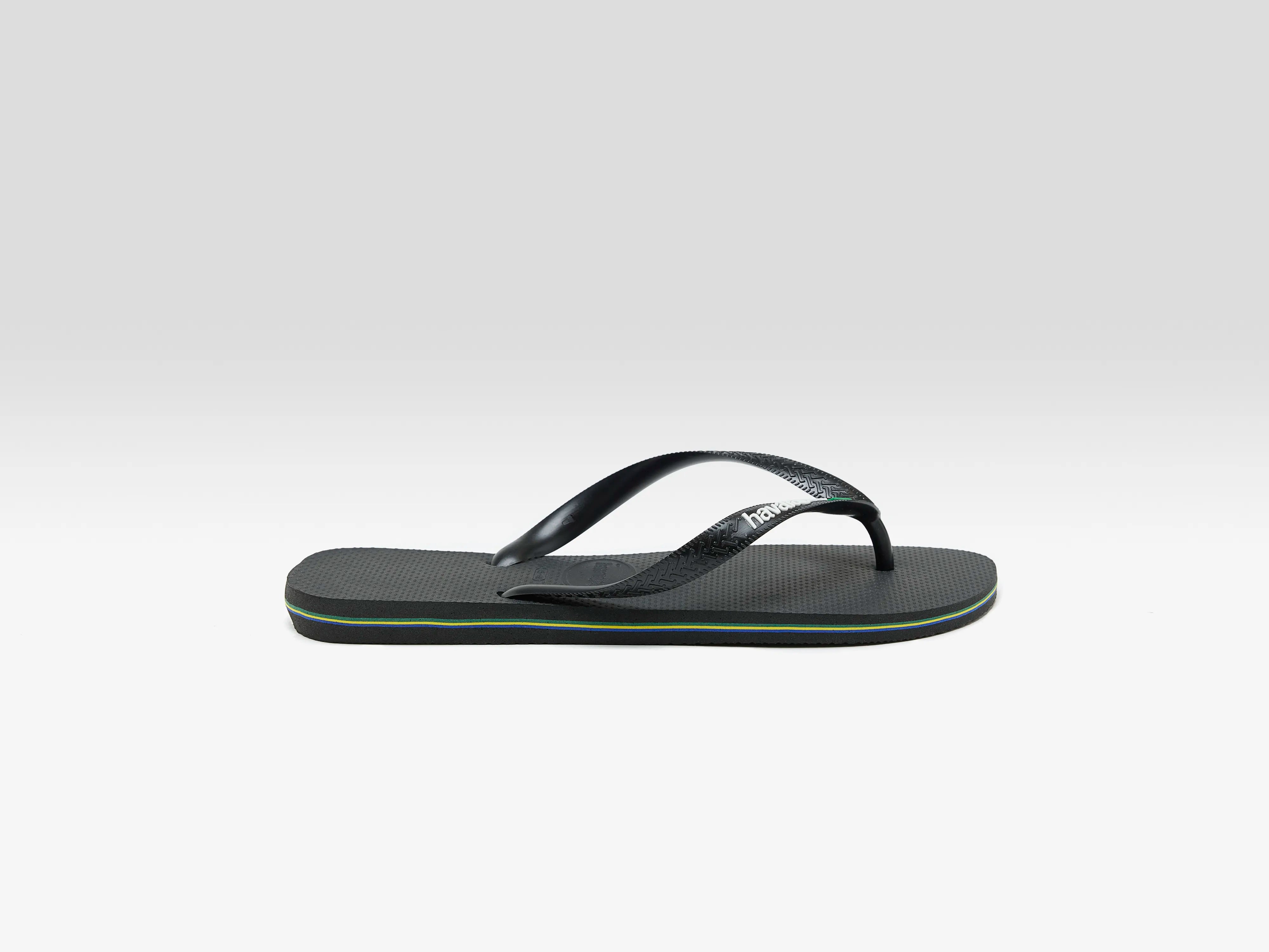 Brasil Logo Flip Flops for Men  (251 / M / BLACK)