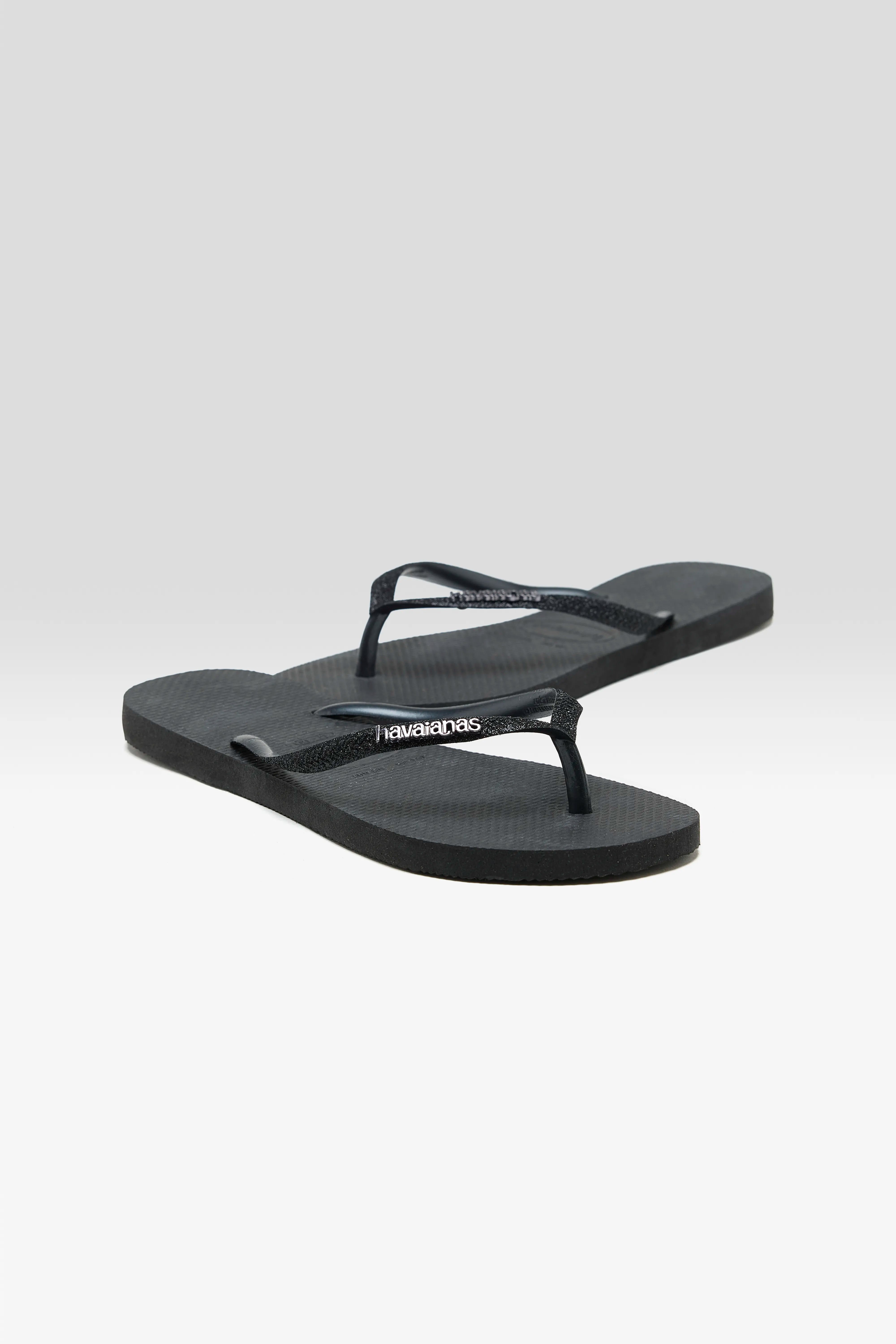 Slim Glitter II Flip Flops for Women  (251 / W / BLACK)