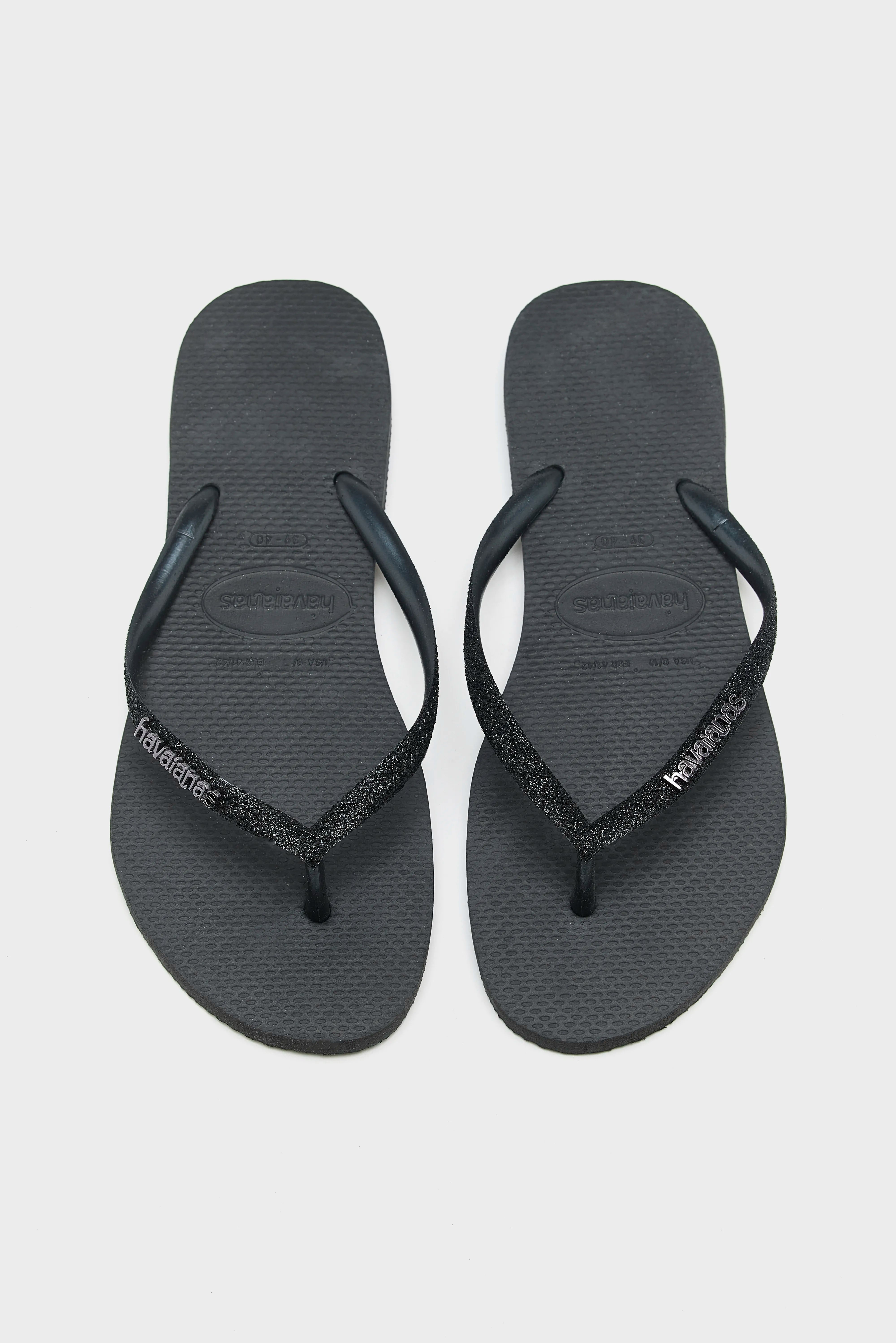 Slim Glitter II Flip Flops for Women  (251 / W / BLACK)
