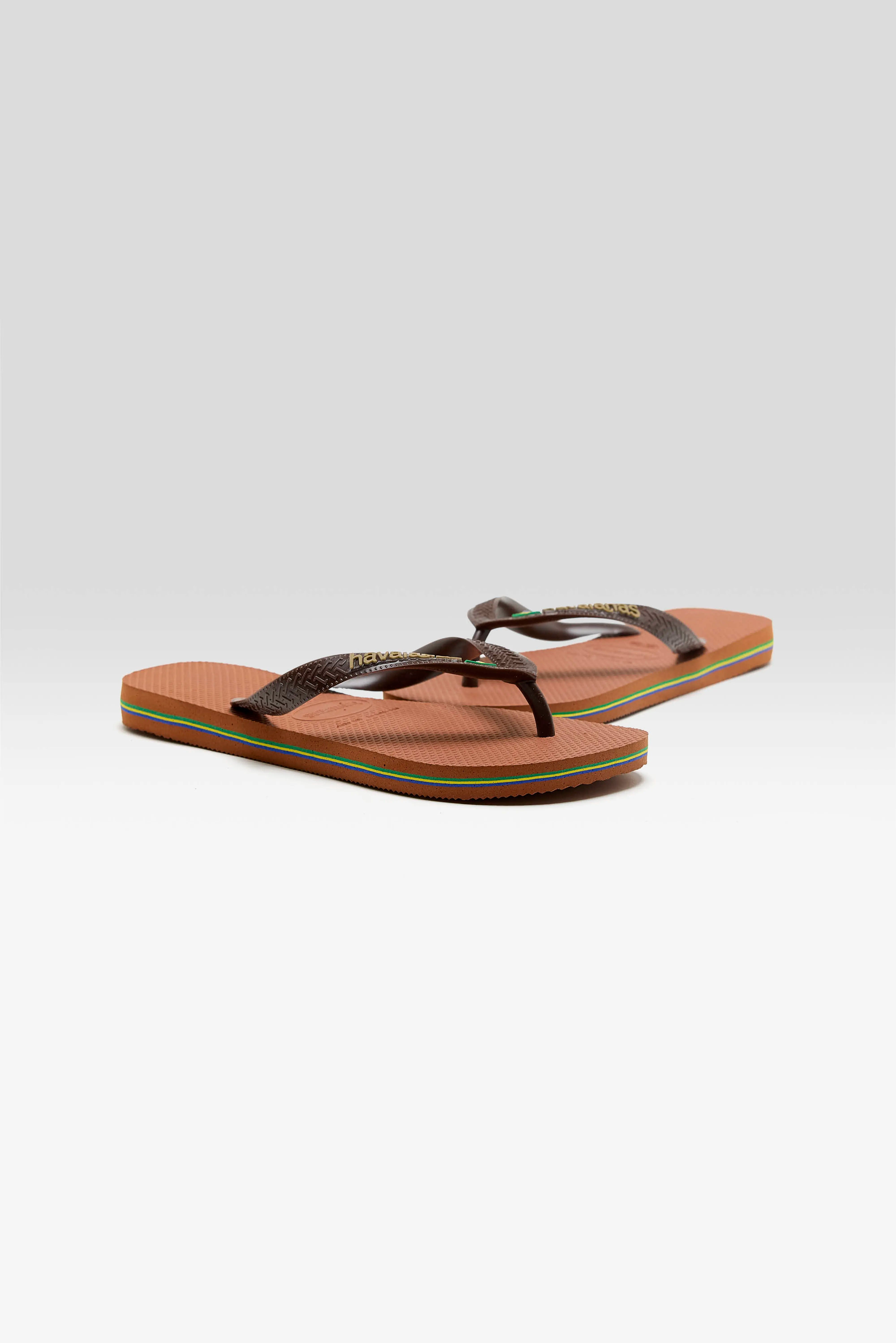 Brazil Logo Teenslippers (261 / W / BROWN)