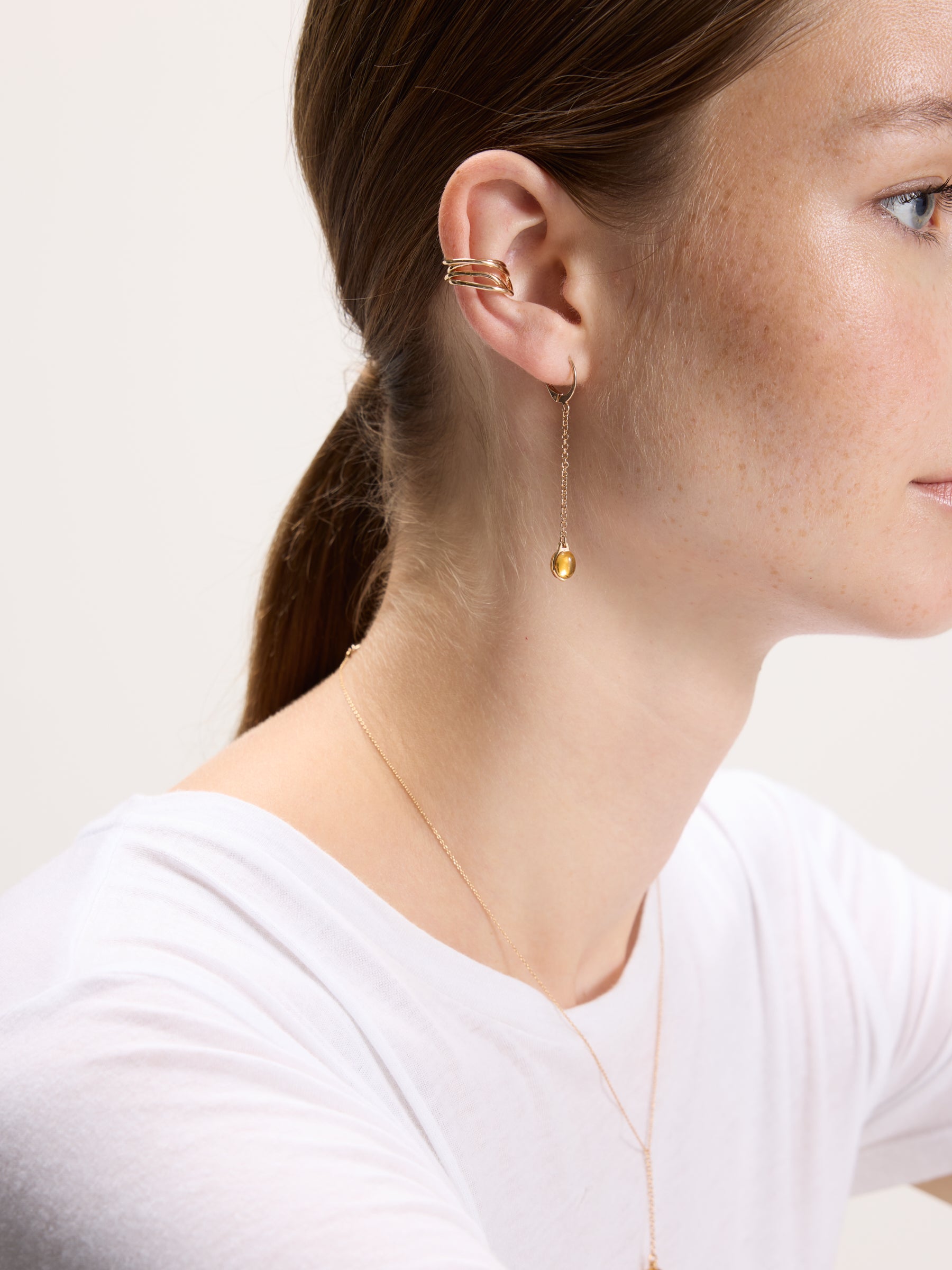 Boucles d'oreilles Drop Citrine (242 / W / GOLD)