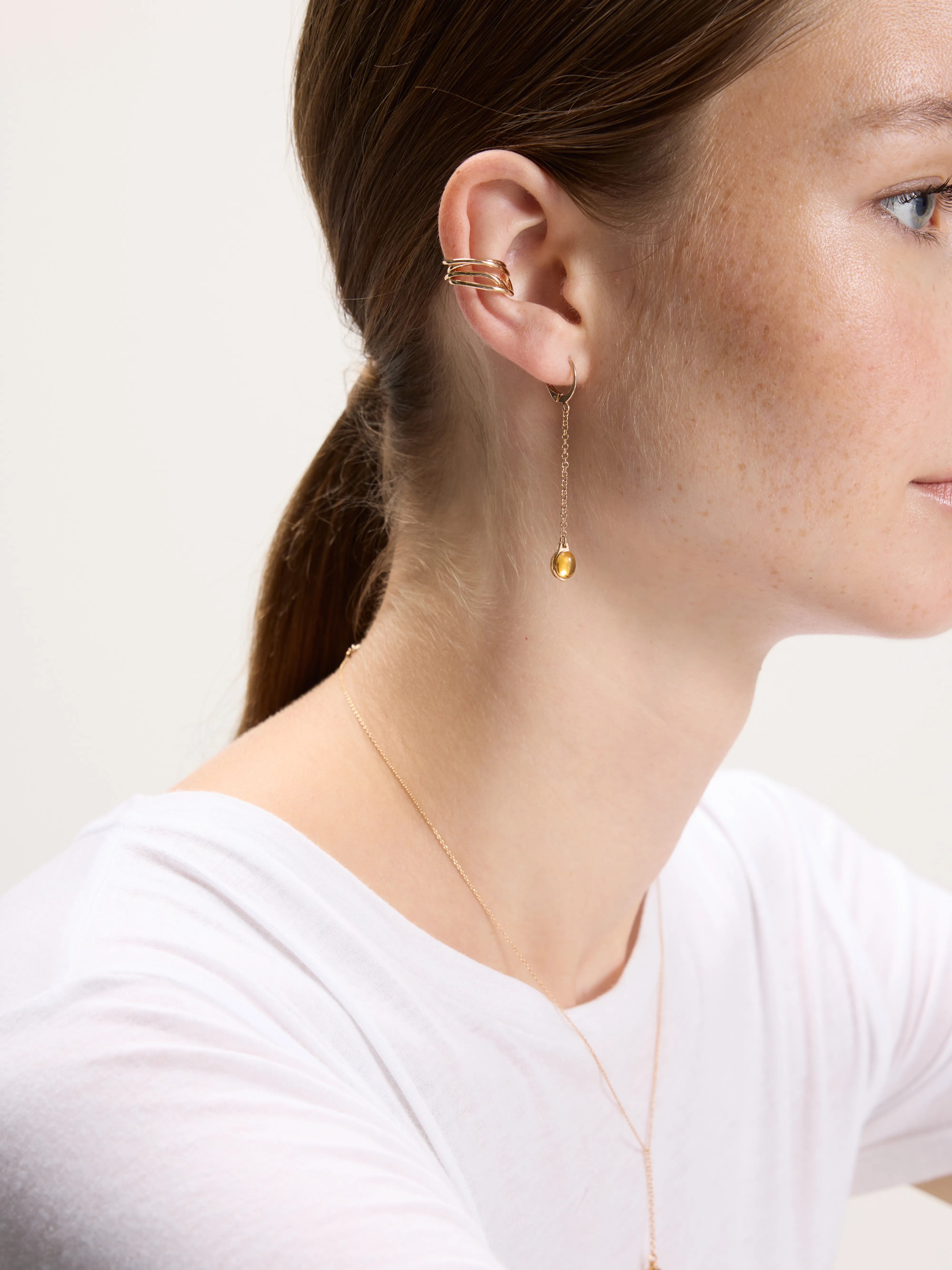 Boucles d'oreilles Drop Citrine (242 / W / GOLD)