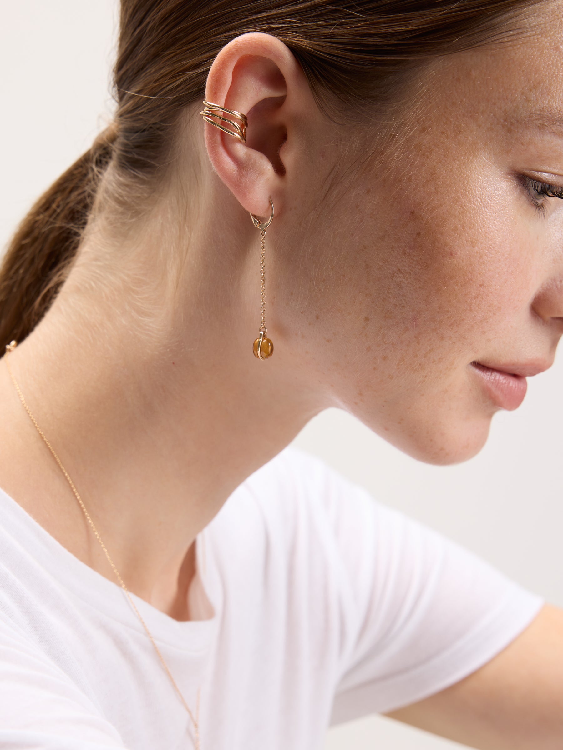 Boucles d'oreilles Drop Citrine (242 / W / GOLD)