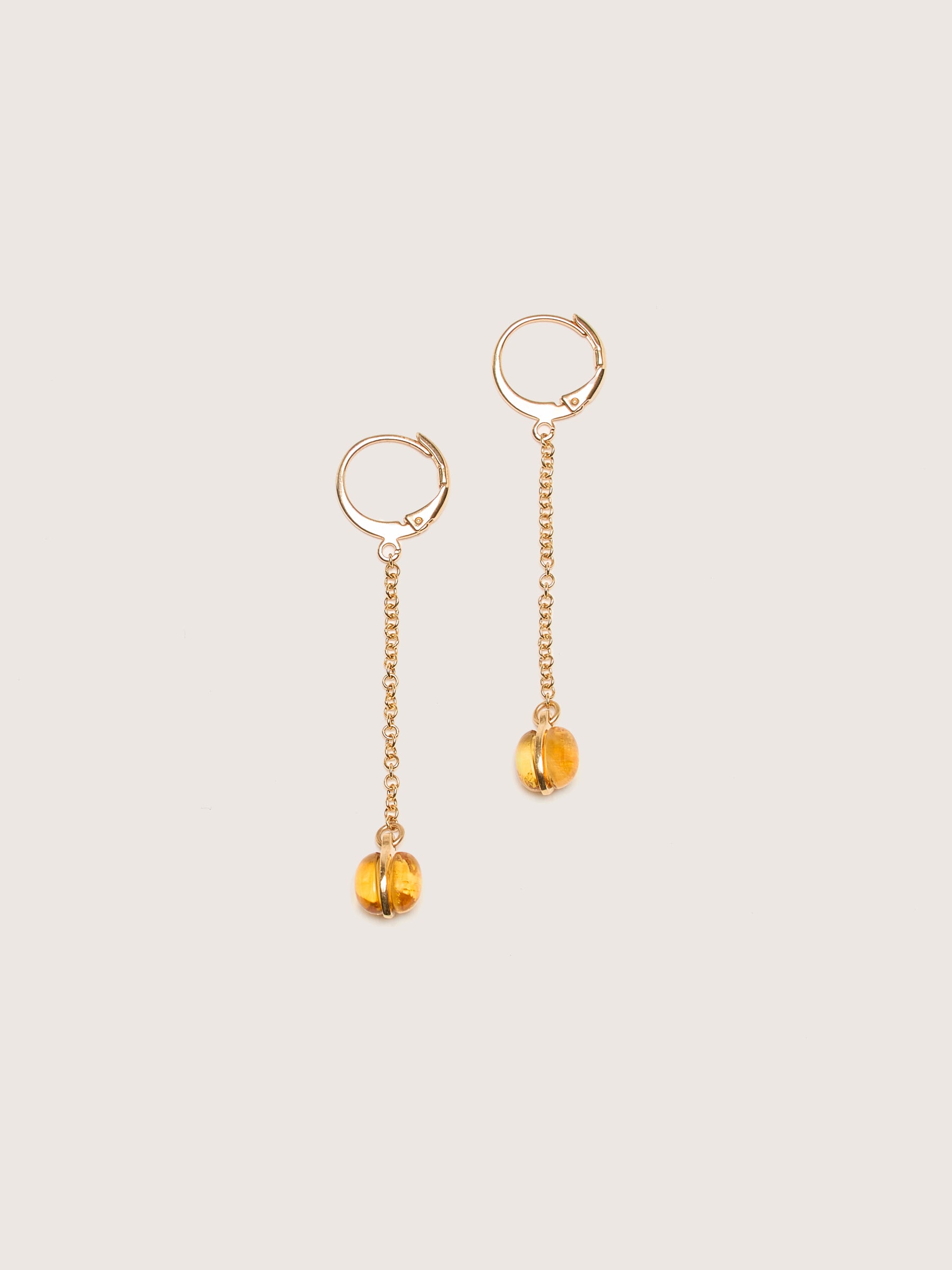 Citrine Drop Earrings (242 / W / GOLD)