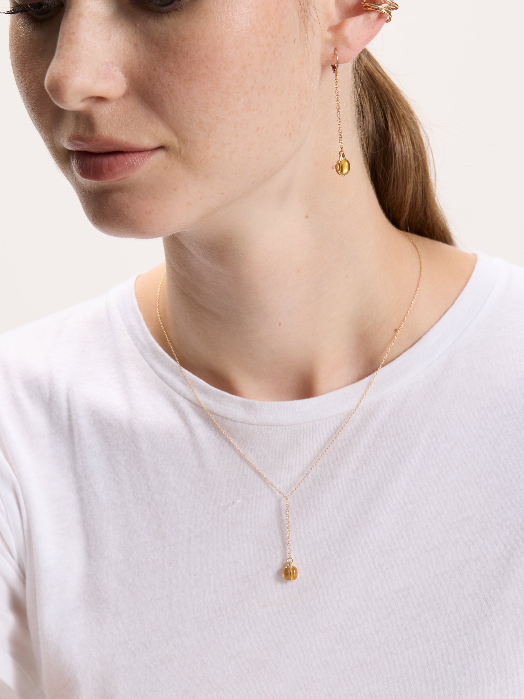 Citrien Druppelketting (242 / W / GOLD)