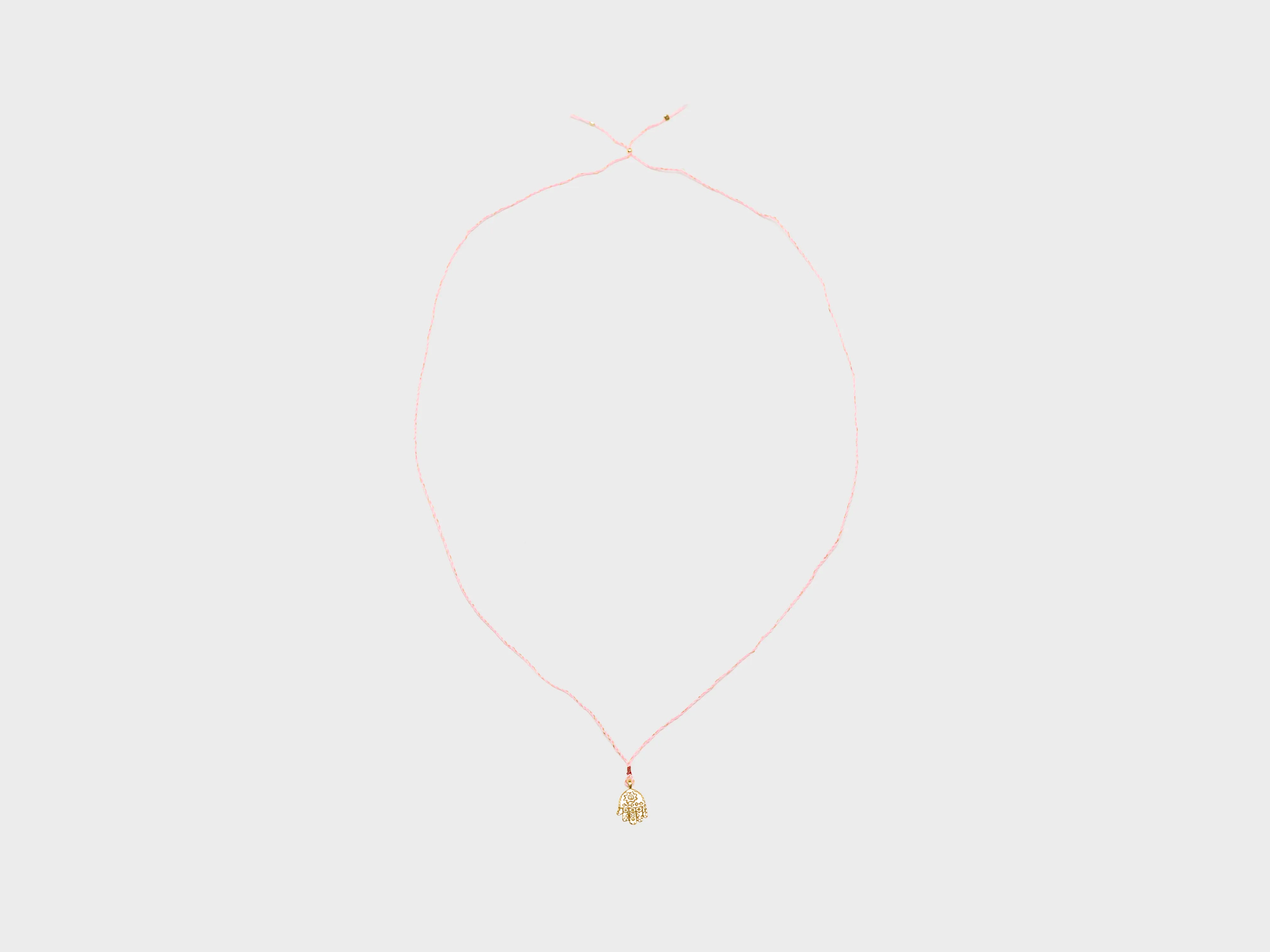 Hamsa Necklace  (261 / W / PINK)