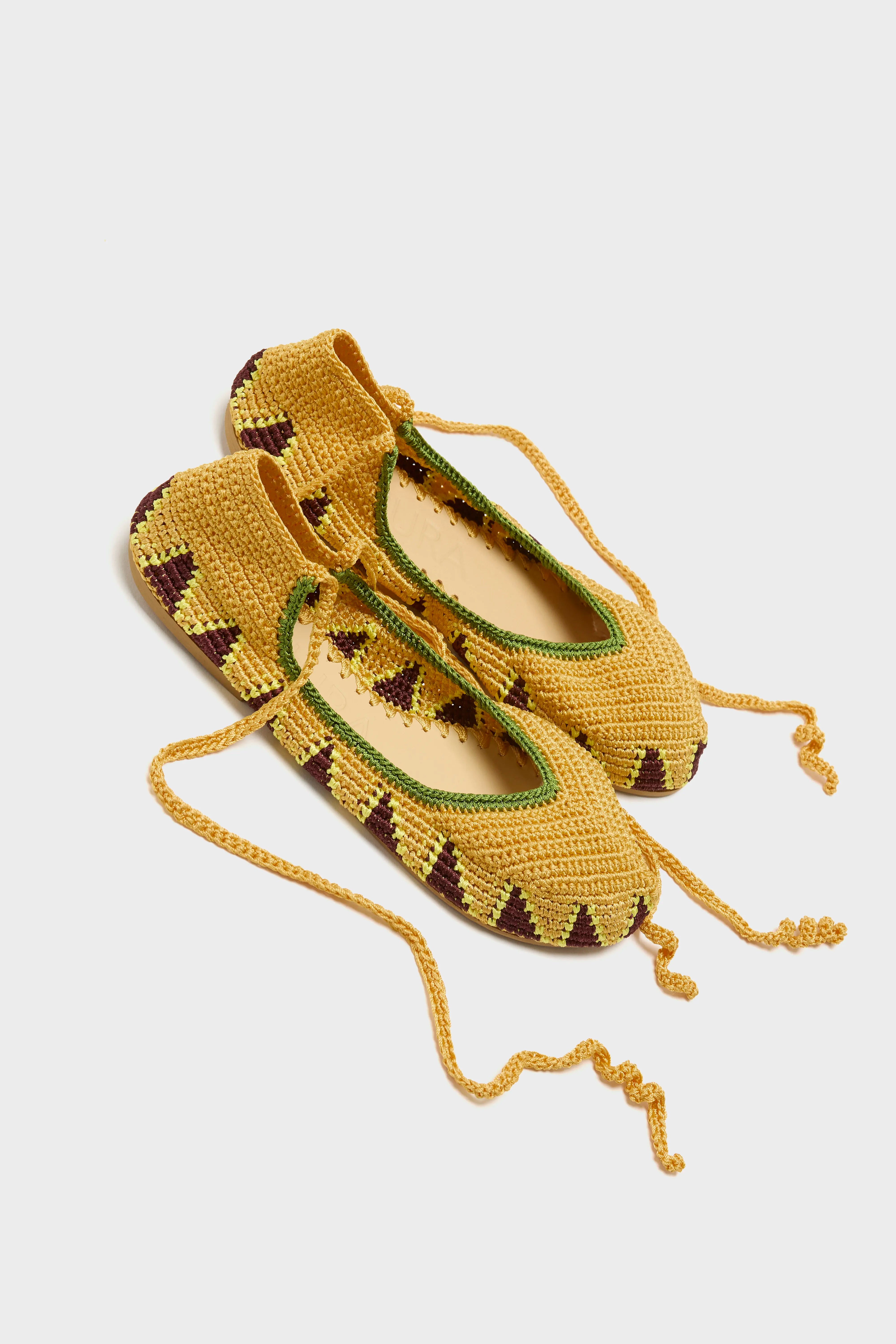 Ballerines à lacets hauts  (262 / W / YELLOW)