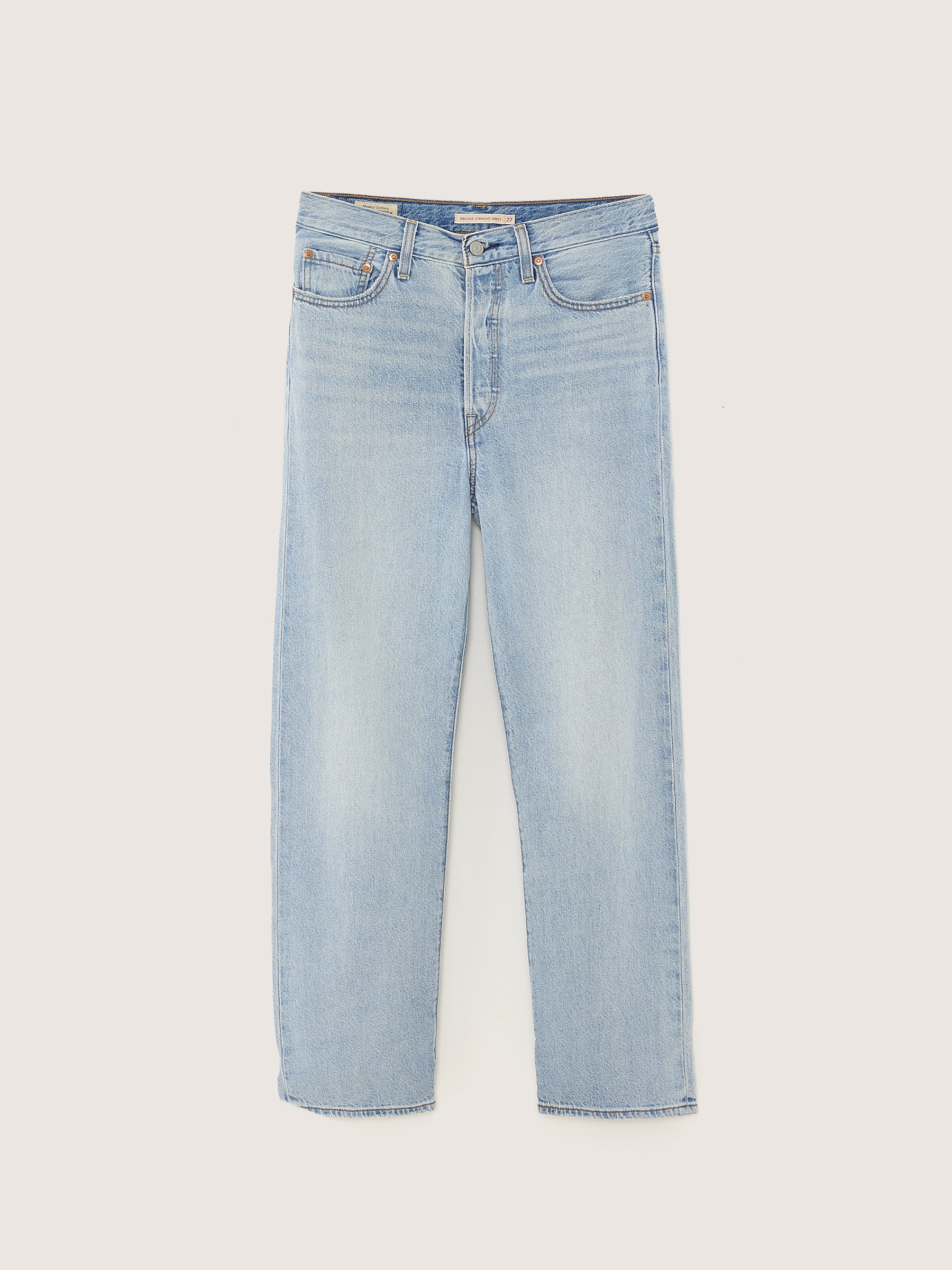 Ribcage Straight Ankle Jeans (242 / W / LIGHT STONE)