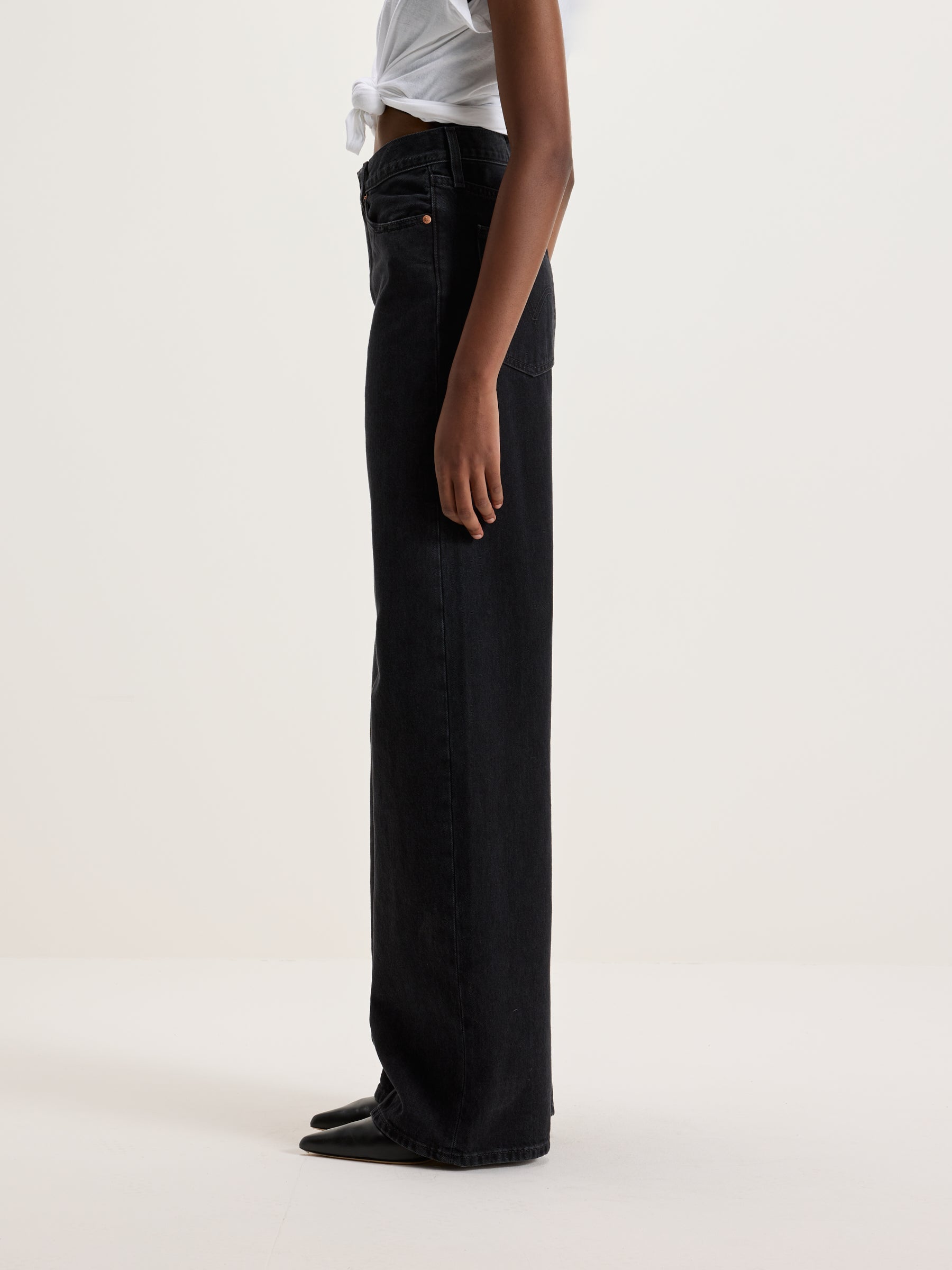 Jean Ribcage Wide Leg (242 / W / BLACK)