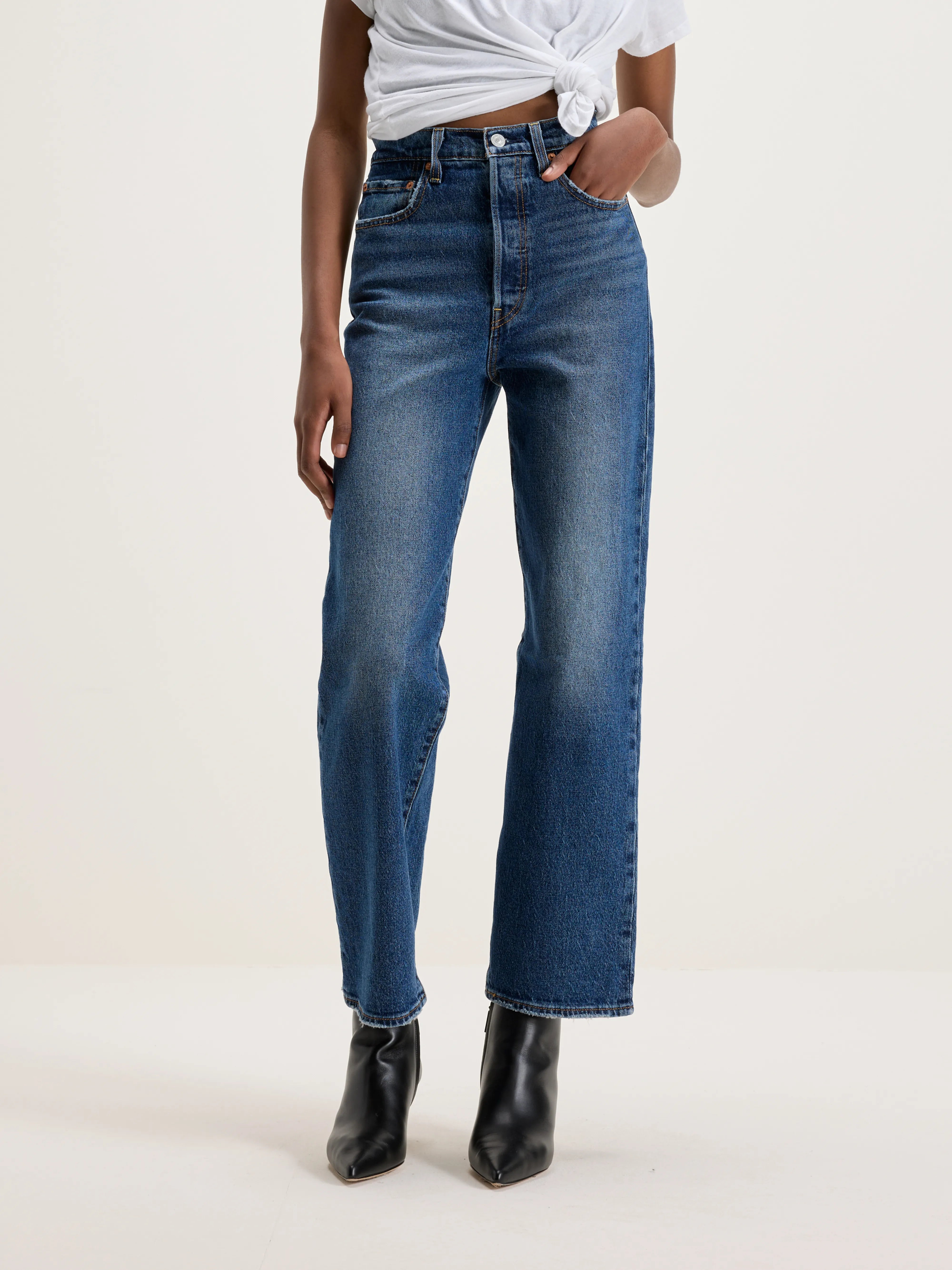 Levi s Ribcage Straight Ankle Jeans Bellerose