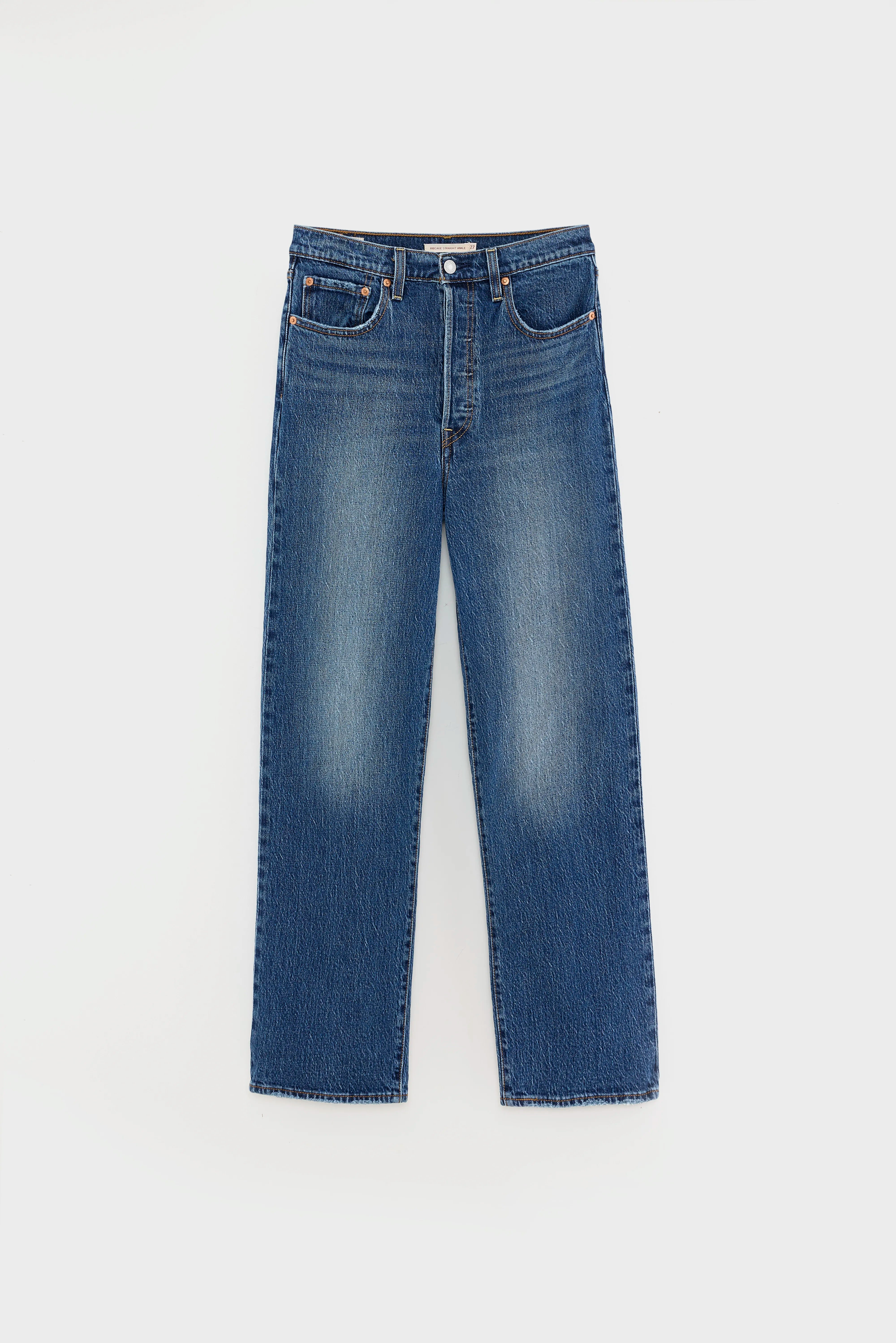 Ribcage Straight Ankle Jeans (242 / W / STONE WASH)