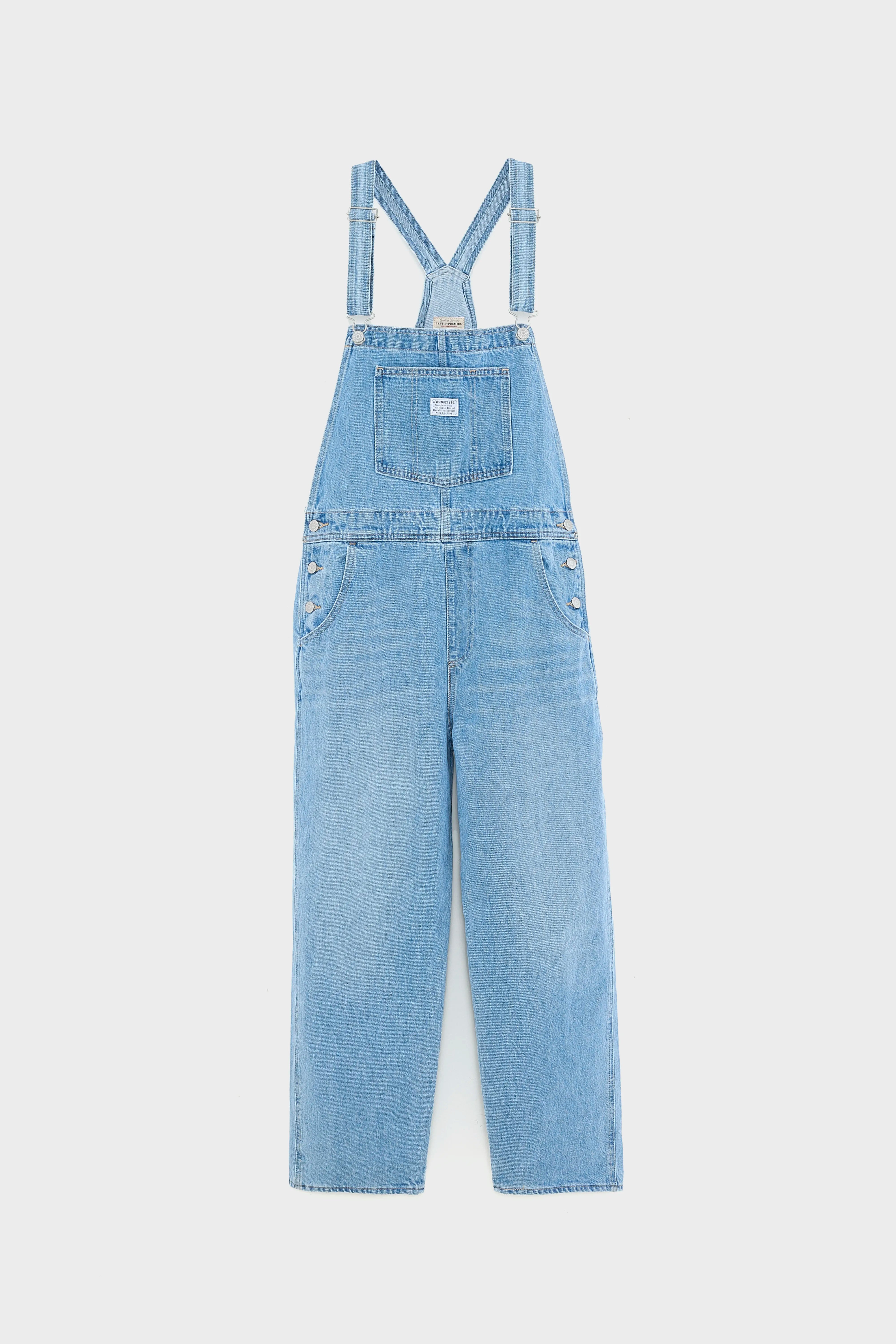 Vintage Denim Overalls  (251 / W / LT STONE WASH)