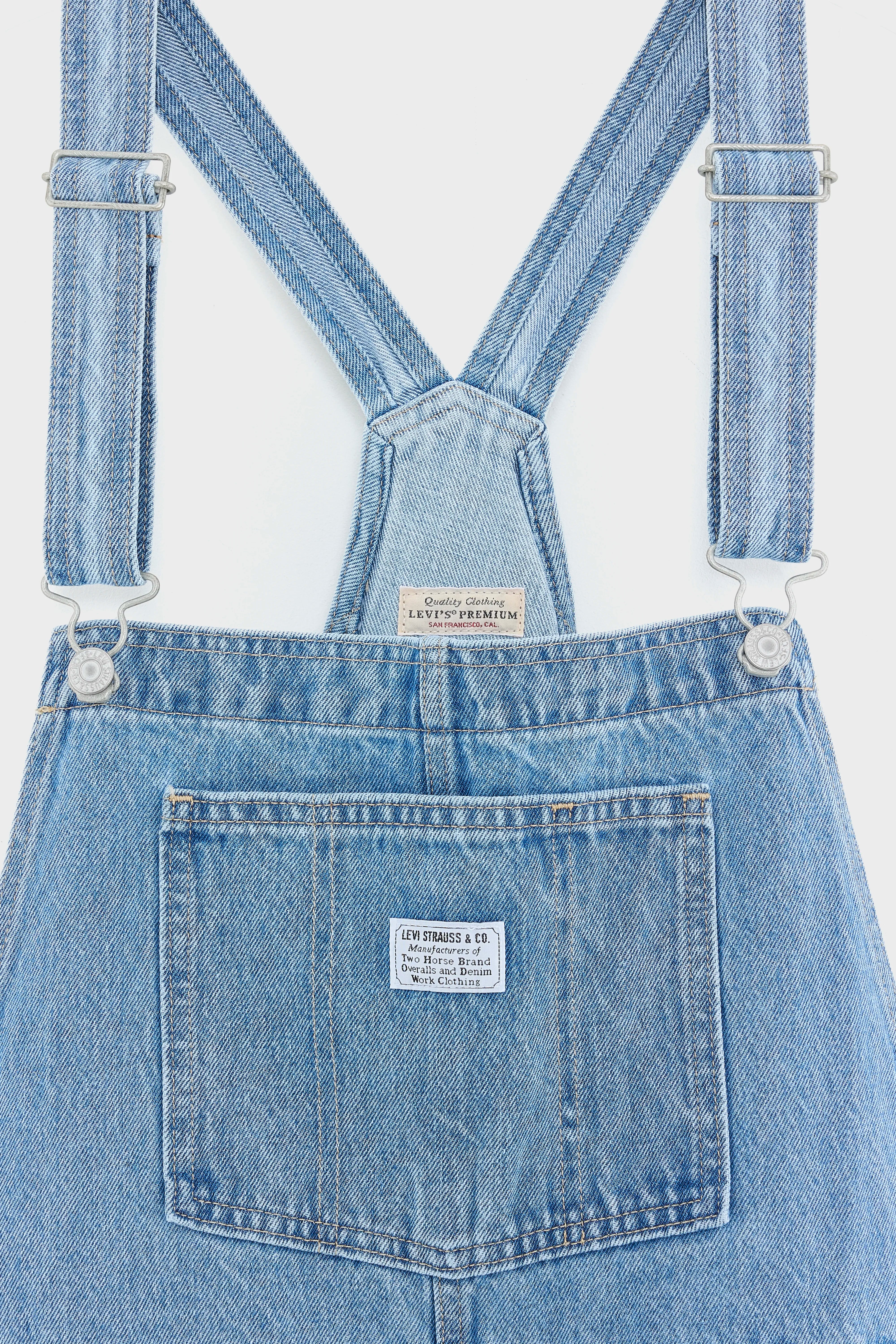 Vintage Denim Overalls  (251 / W / LT STONE WASH)