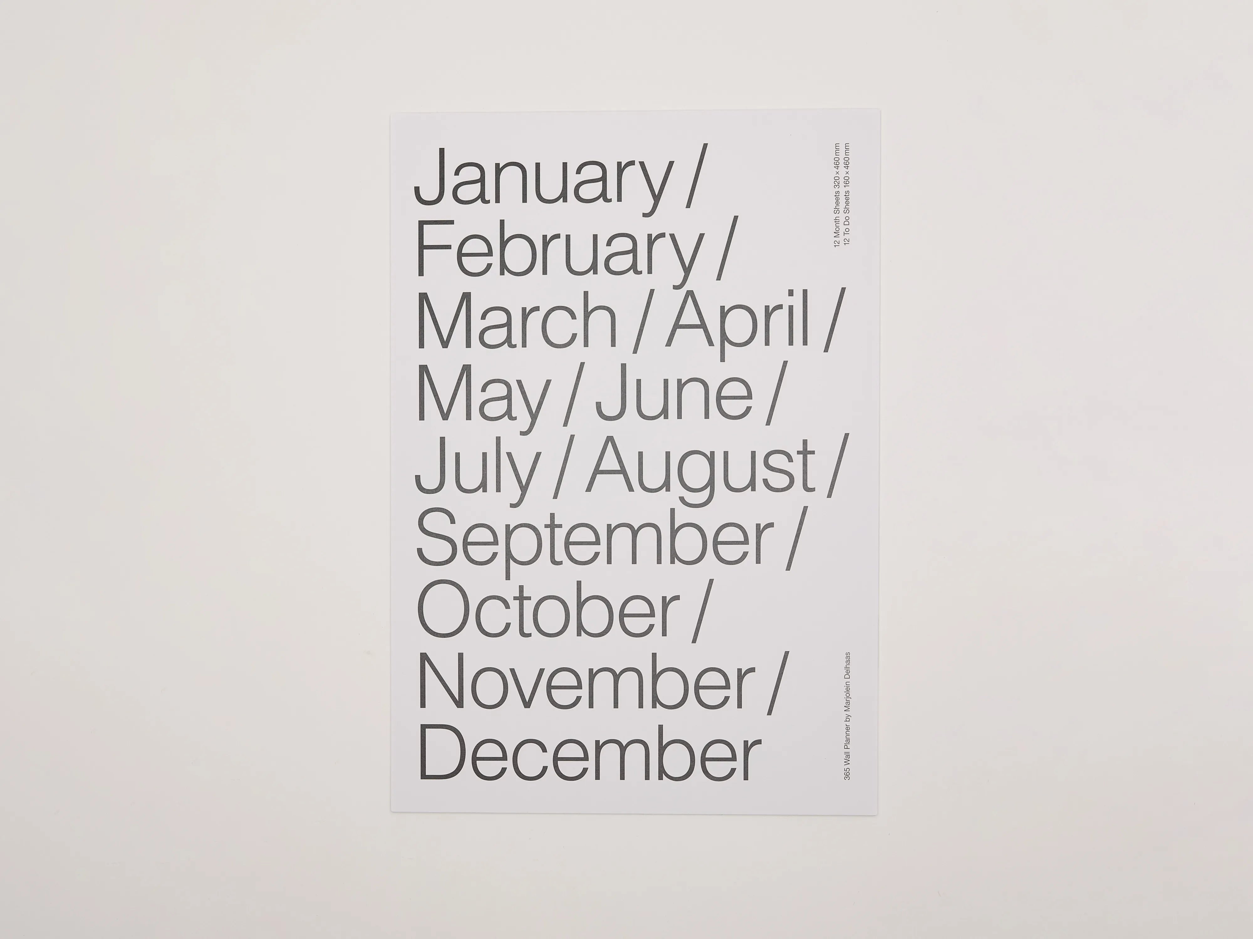 365 Wall Planner (242 / W / WHITE)