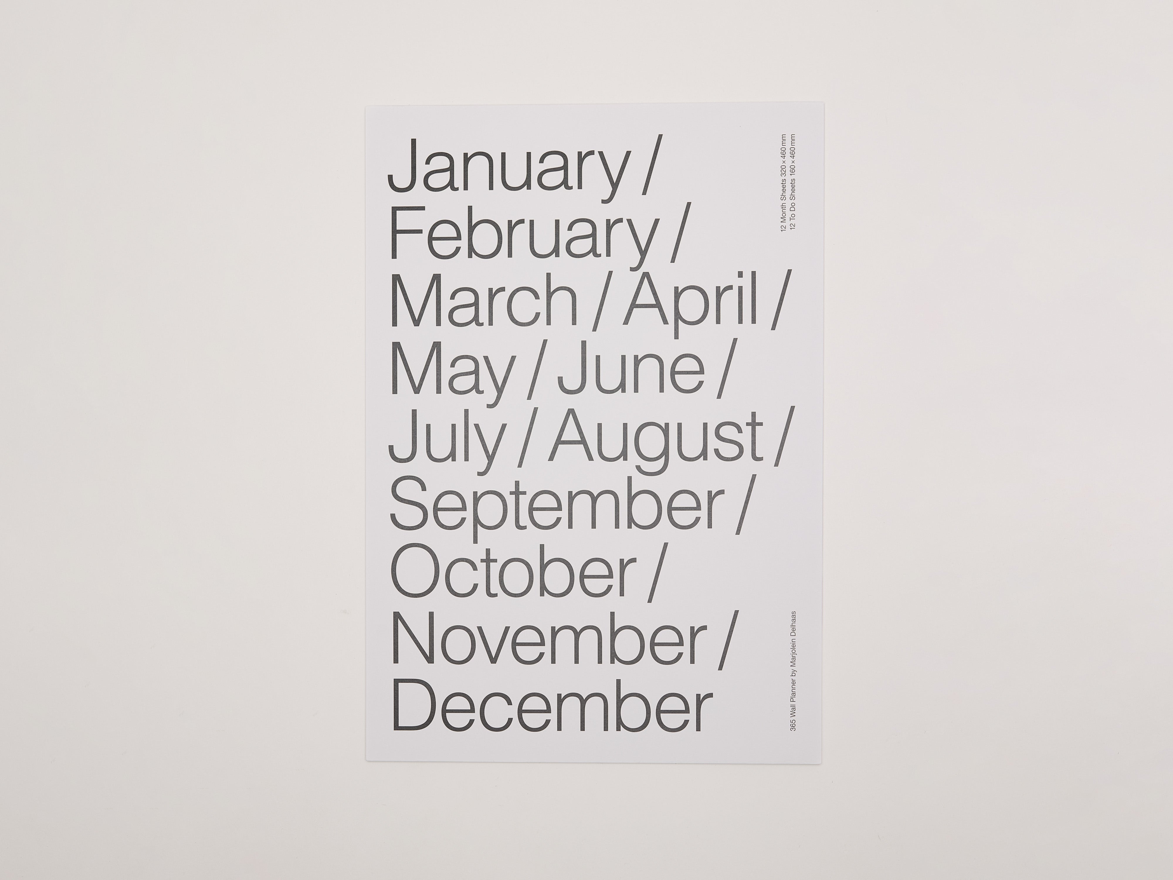 365 Wall Planner (242 / W / WHITE)