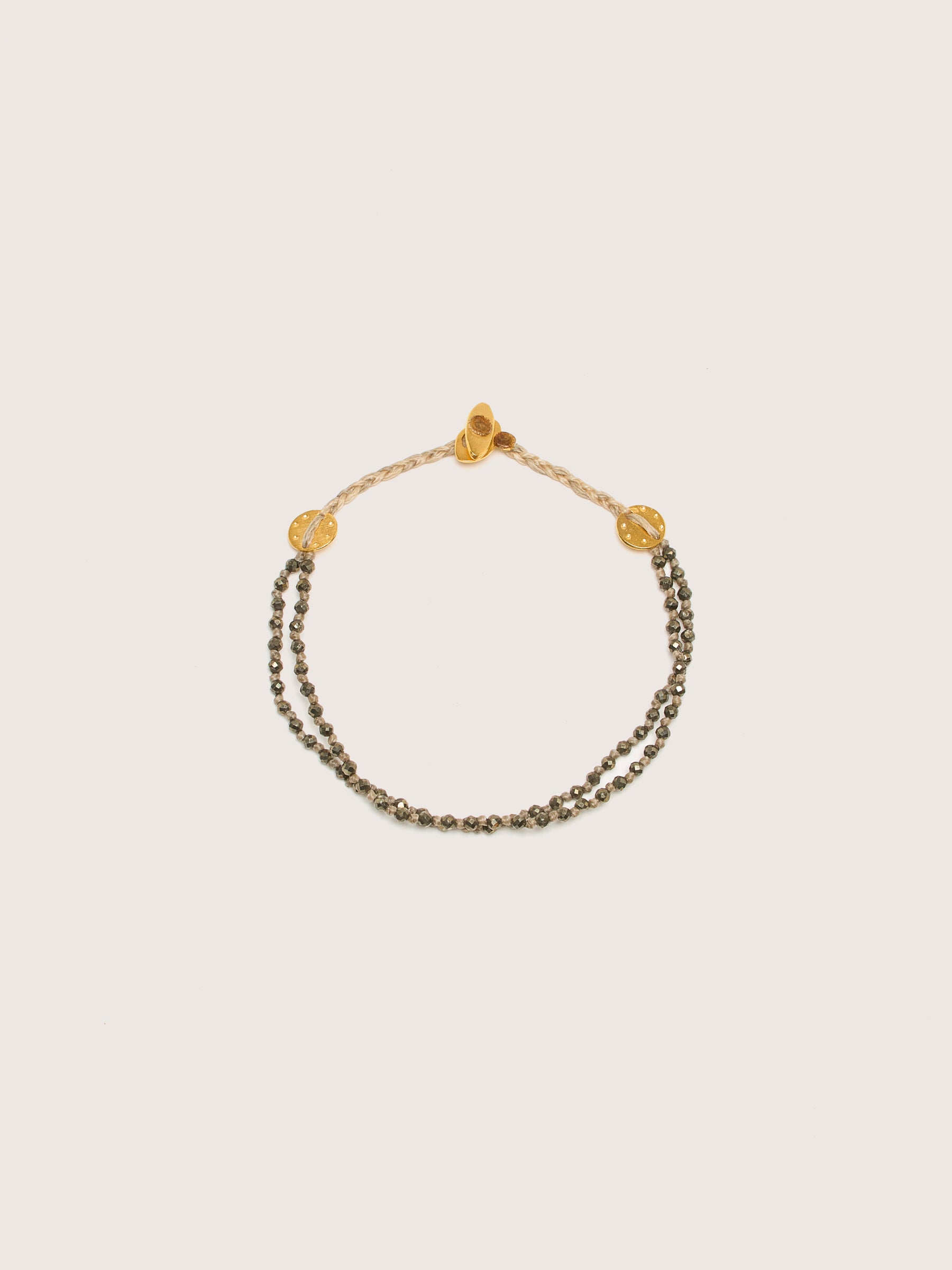 Double Strand Pyrite Bracelet (242 / W / GOLD)