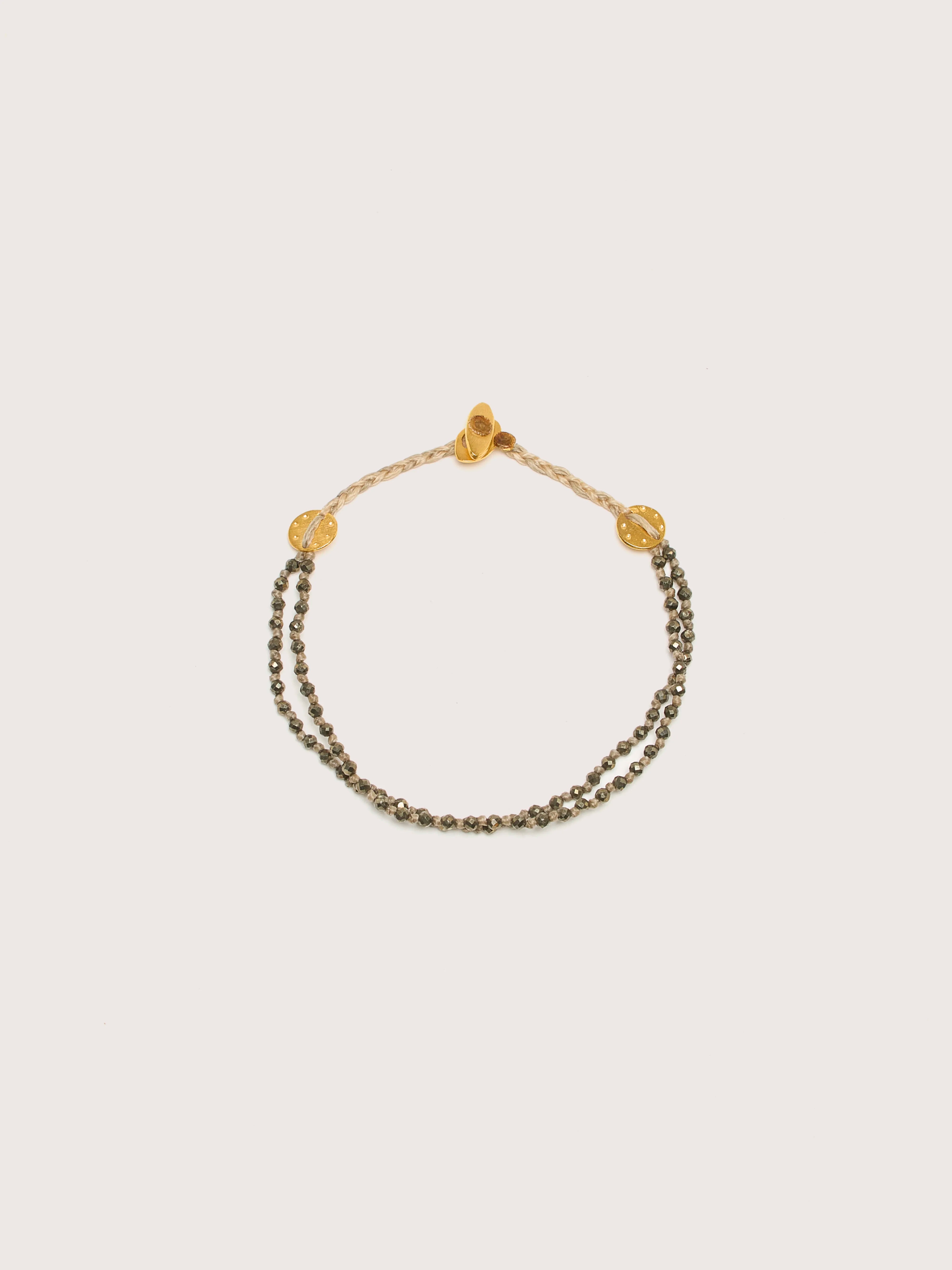 Double Strand Pyrite Bracelet For Women | Bellerose